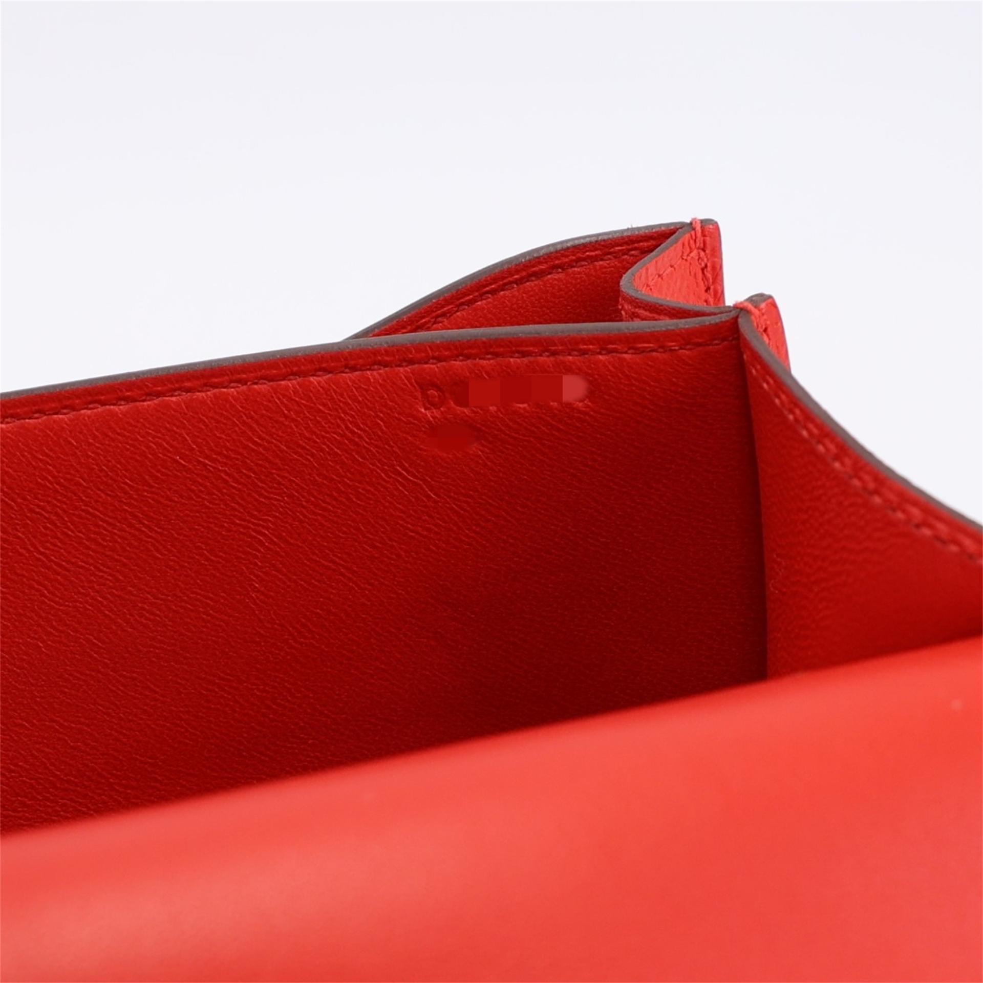 A美品 HERMÈS 愛馬仕 Constance 康康 Mini 19 S3 桃心紅 Rouge De Coeur Epsom牛皮 琺瑯扣 D刻 2019年 - 16