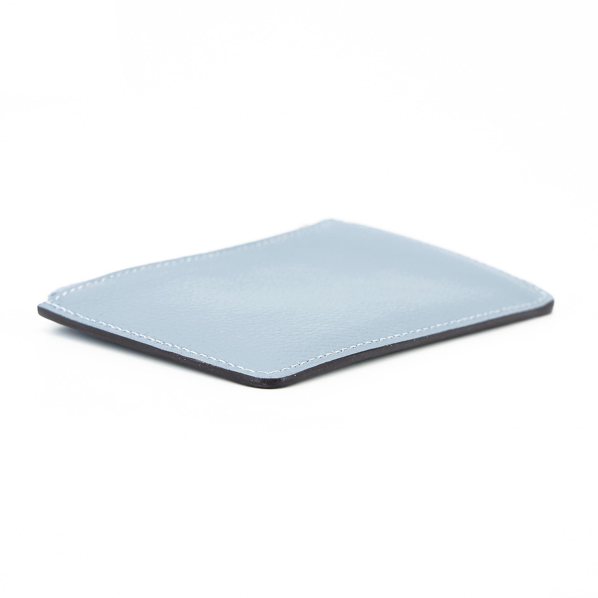 Very Good ( Rank A) HERMÈS Constance Slim Wallet Bleu Lin (J7) Evercolor Palladium hardware Z (2021) - 24