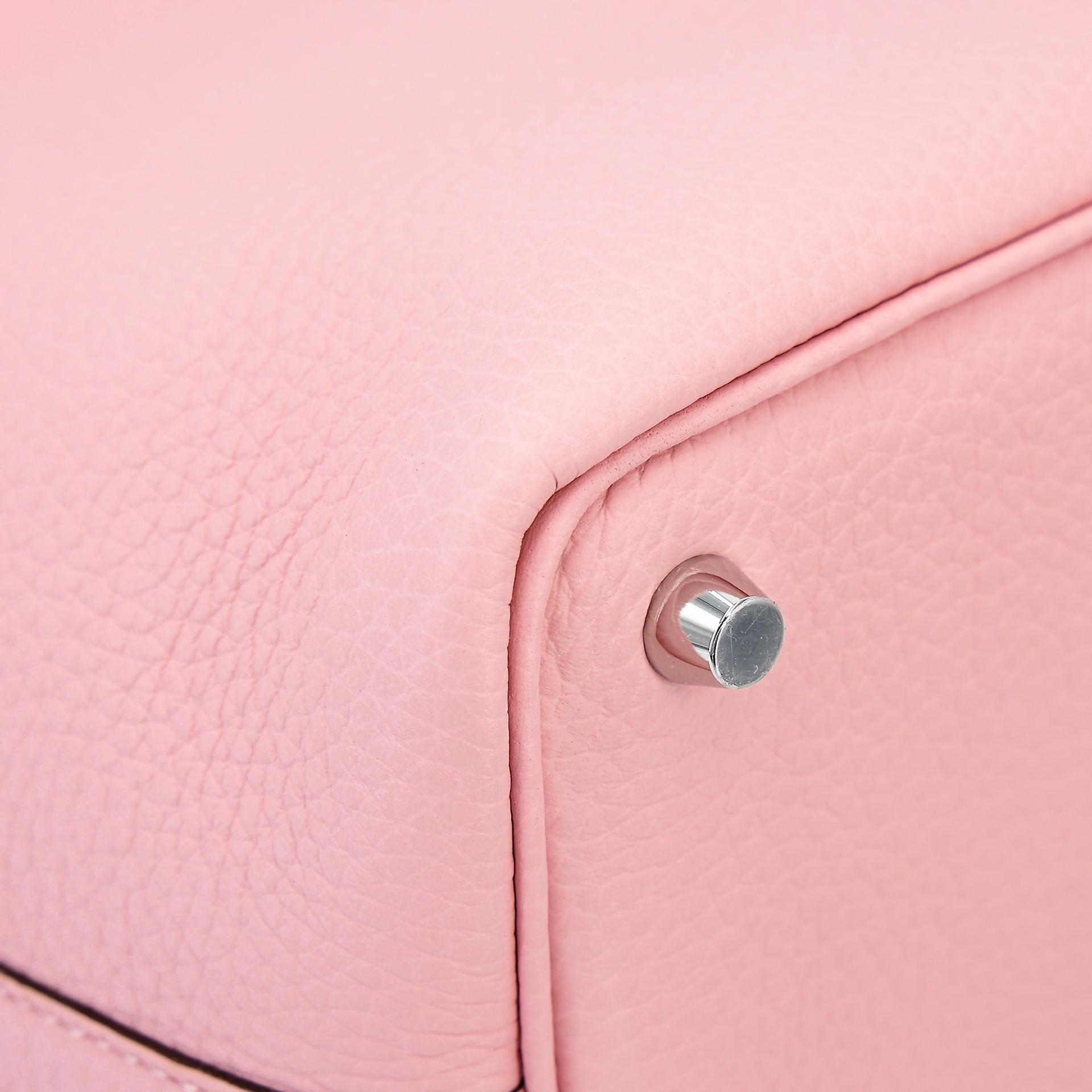 Brand New ( Rank N ) HERMÈS Picotin Lock PM Rose Sakura (3Q) Clemence Palladium hardware W (2024) - 10