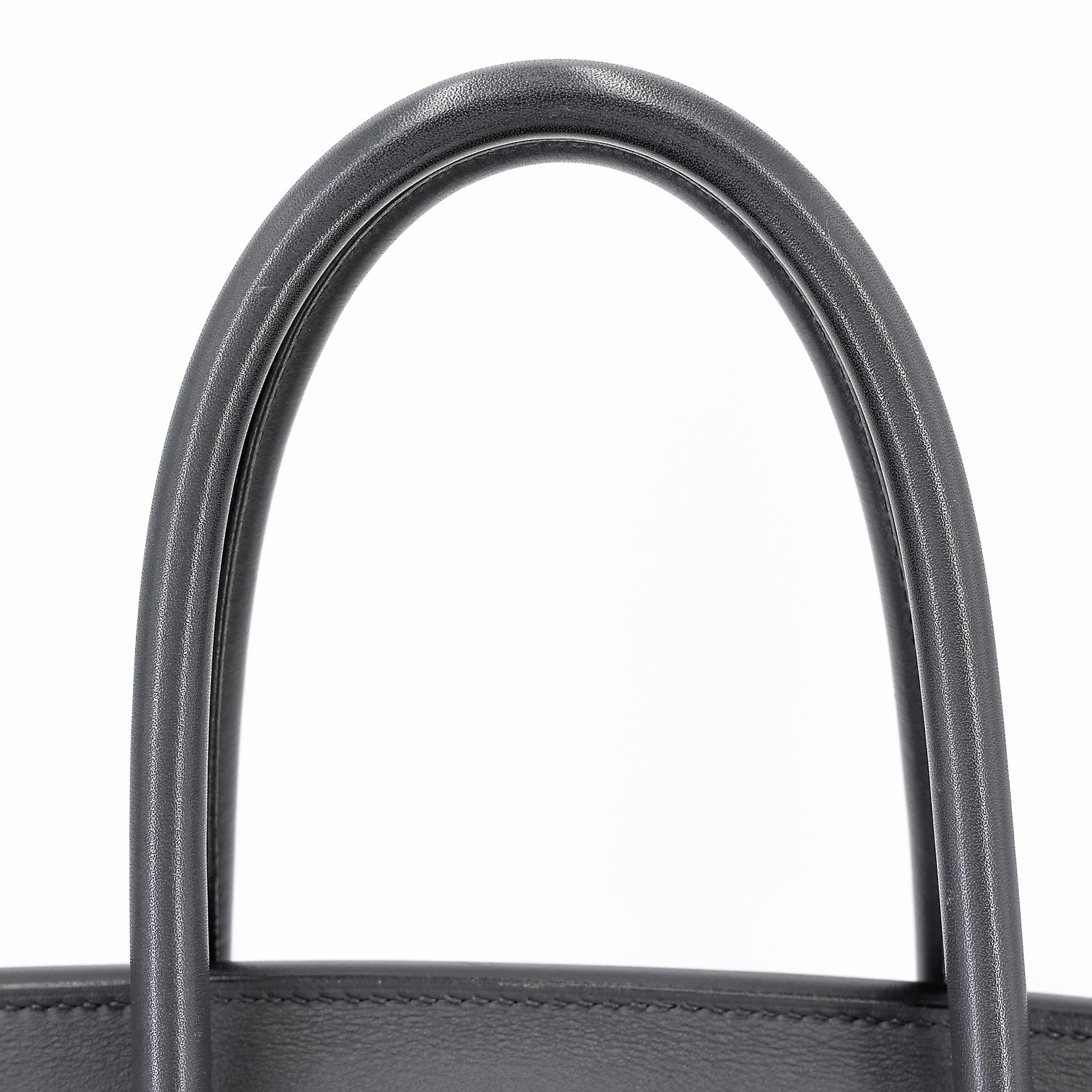 Good ( Rank AB) HERMÈS Birkin 35 Graphite (88) Swift Palladium hardware Square L (2008) - 4