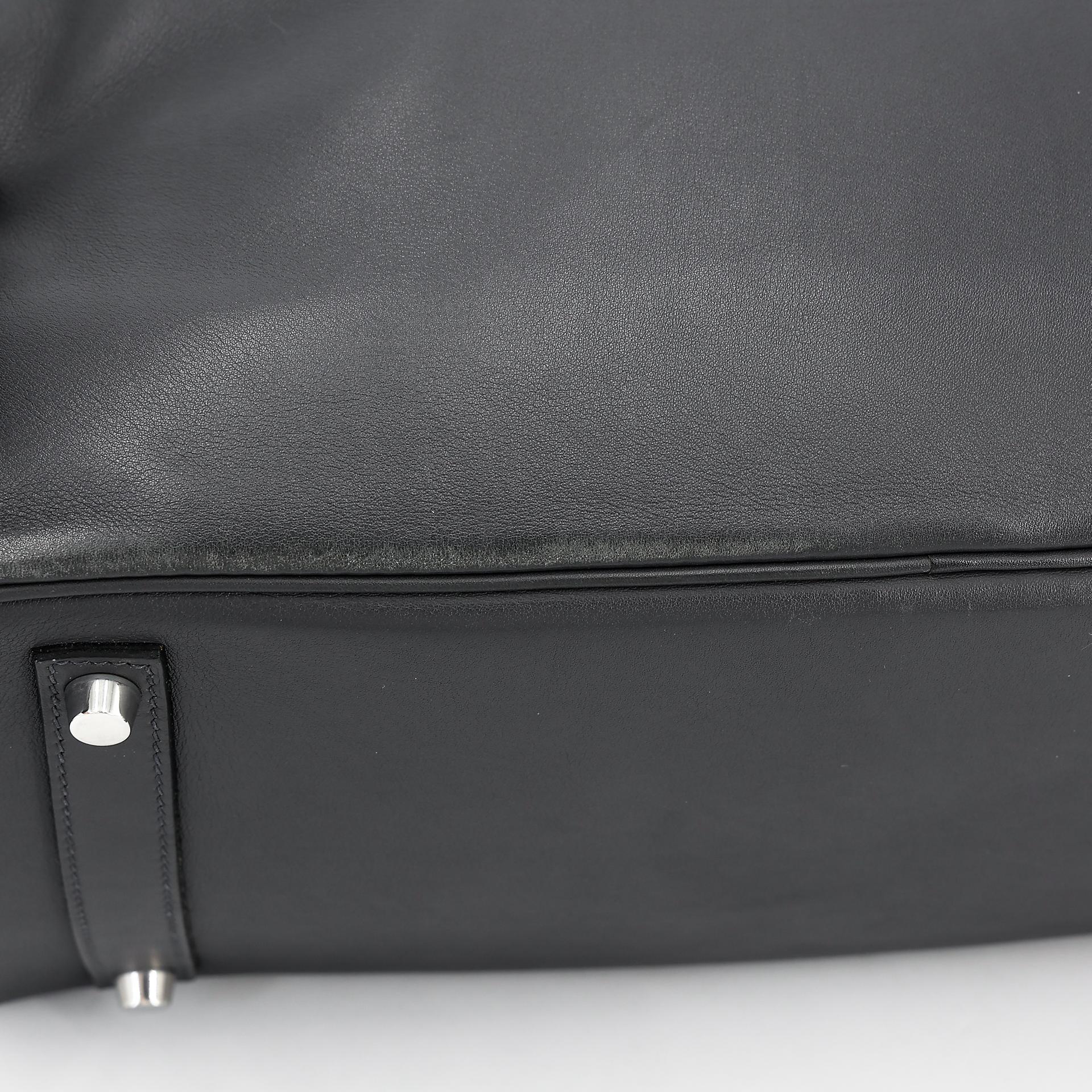 Good ( Rank AB) HERMÈS Birkin 35 Graphite (88) Swift Palladium hardware Square L (2008) - 16