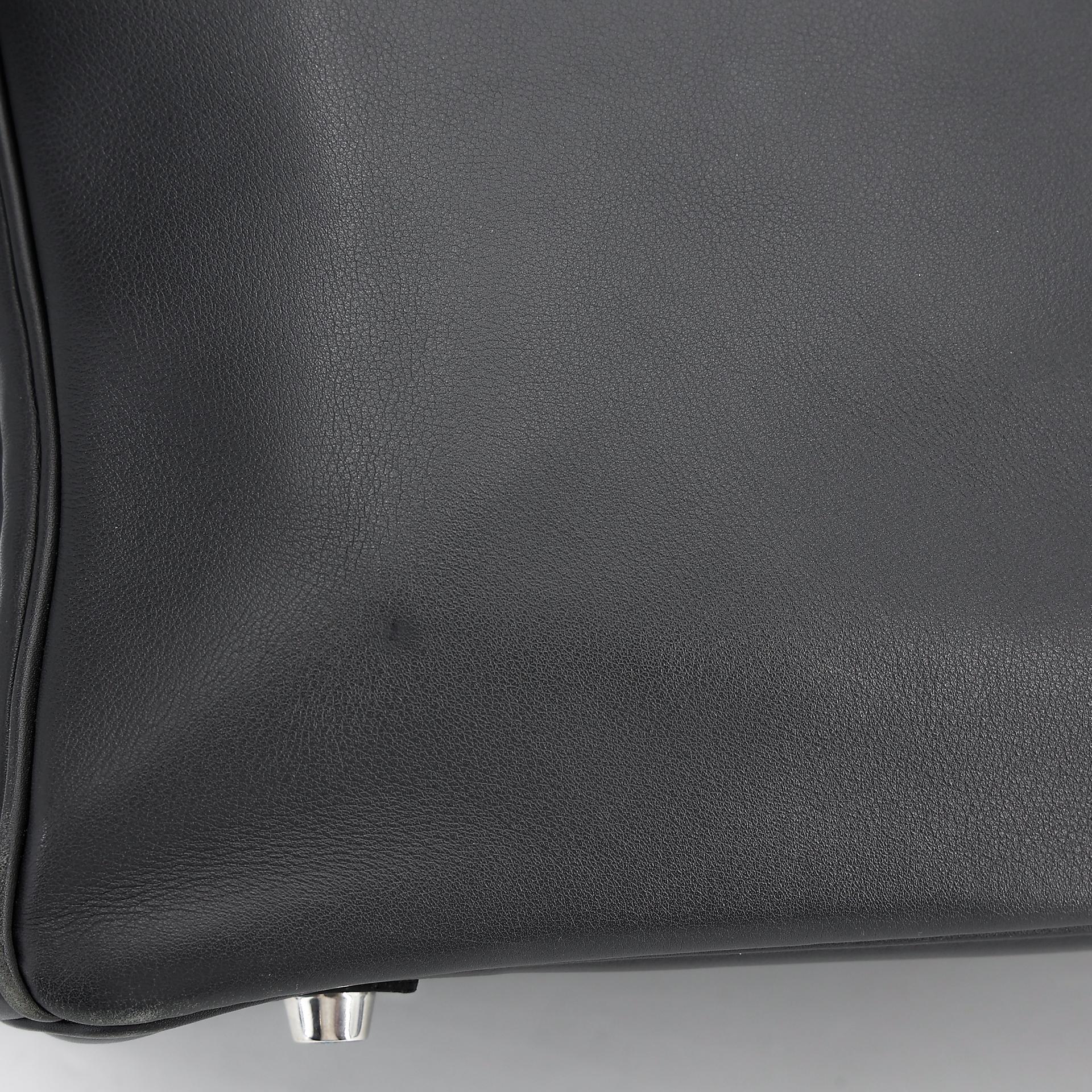 Good ( Rank AB) HERMÈS Birkin 35 Graphite (88) Swift Palladium hardware Square L (2008) - 19