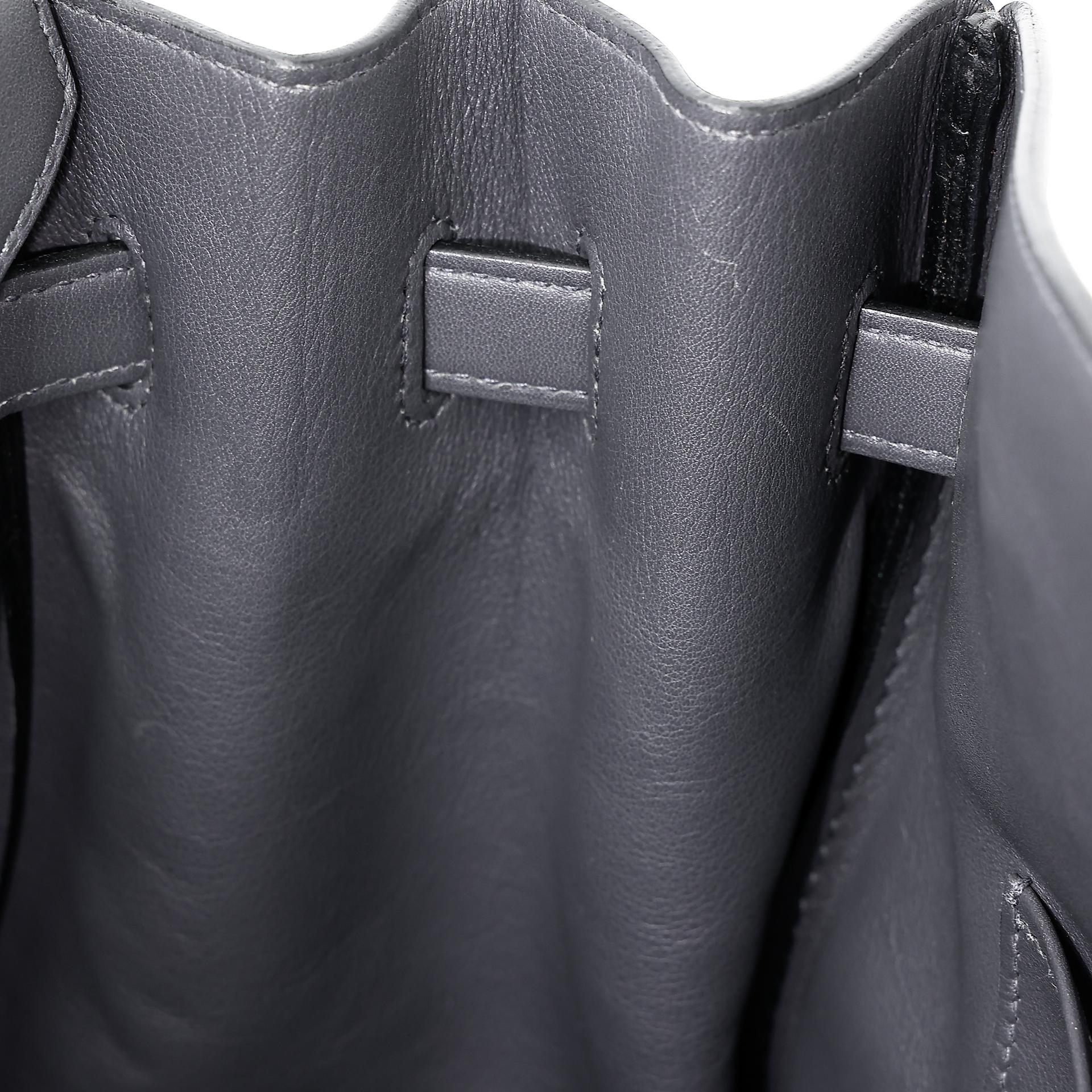 Good ( Rank AB) HERMÈS Birkin 35 Graphite (88) Swift Palladium hardware Square L (2008) - 33