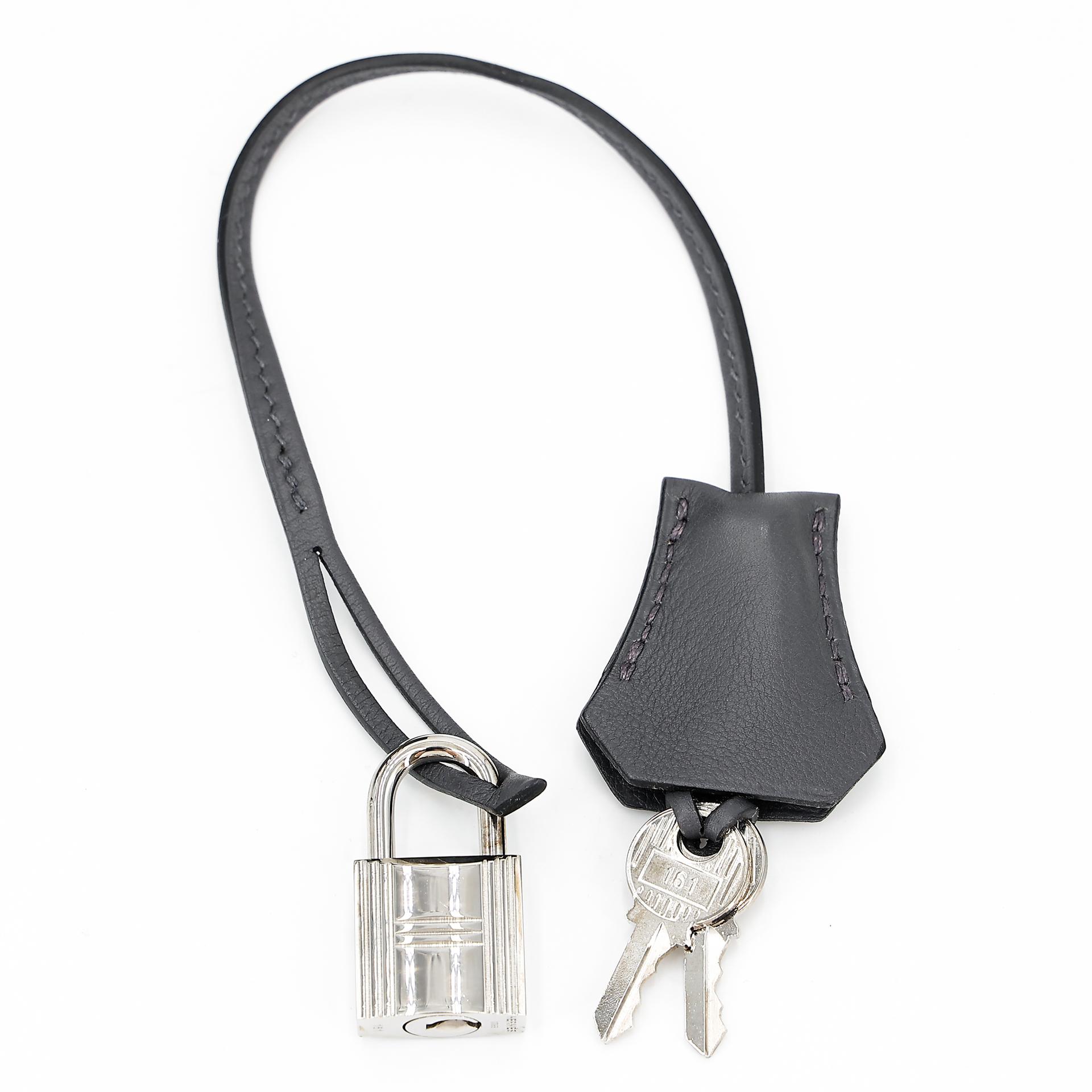 Good ( Rank AB) HERMÈS Birkin 35 Graphite (88) Swift Palladium hardware Square L (2008) - 34