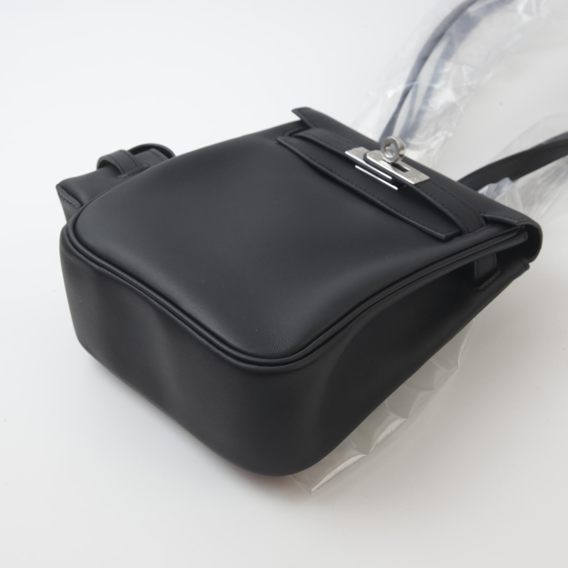 Brand New ( Rank N ) HERMÈS Kelly Jump Black (89) Swift Palladium hardware W (2024) - 6