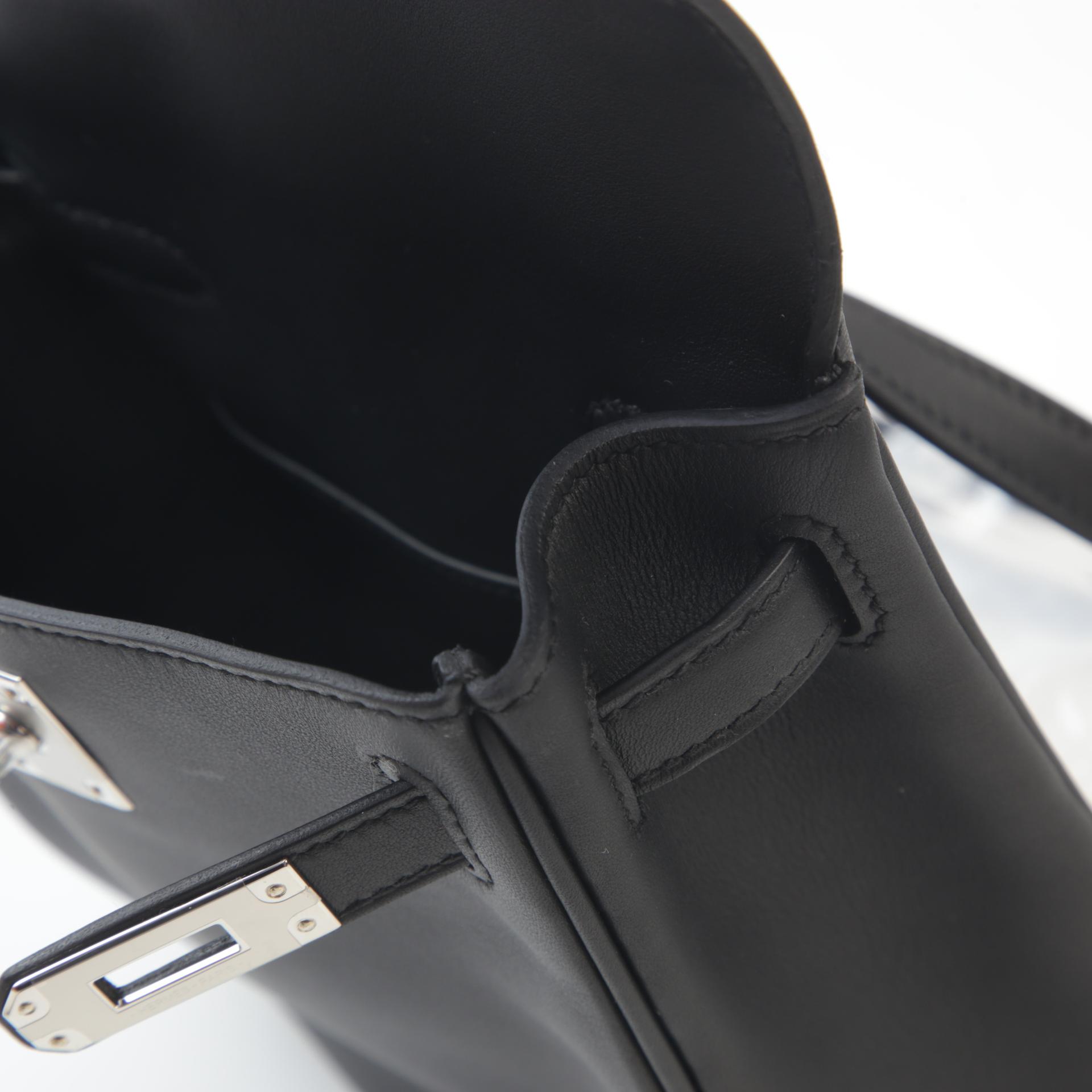 Brand New ( Rank N ) HERMÈS Kelly Jump Black (89) Swift Palladium hardware W (2024) - 14