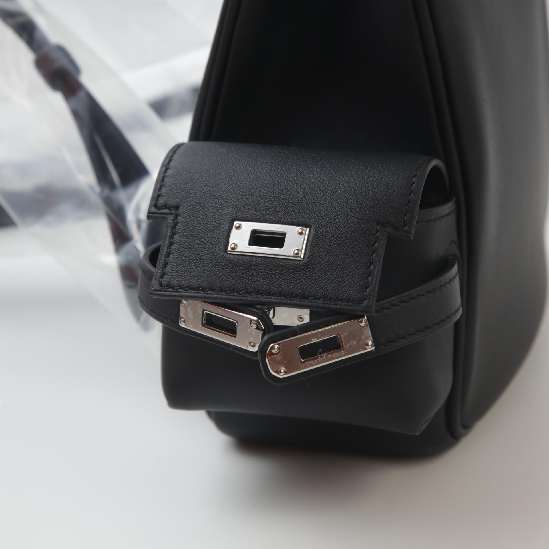 Brand New ( Rank N ) HERMÈS Kelly Jump Black (89) Swift Palladium hardware W (2024) - 12