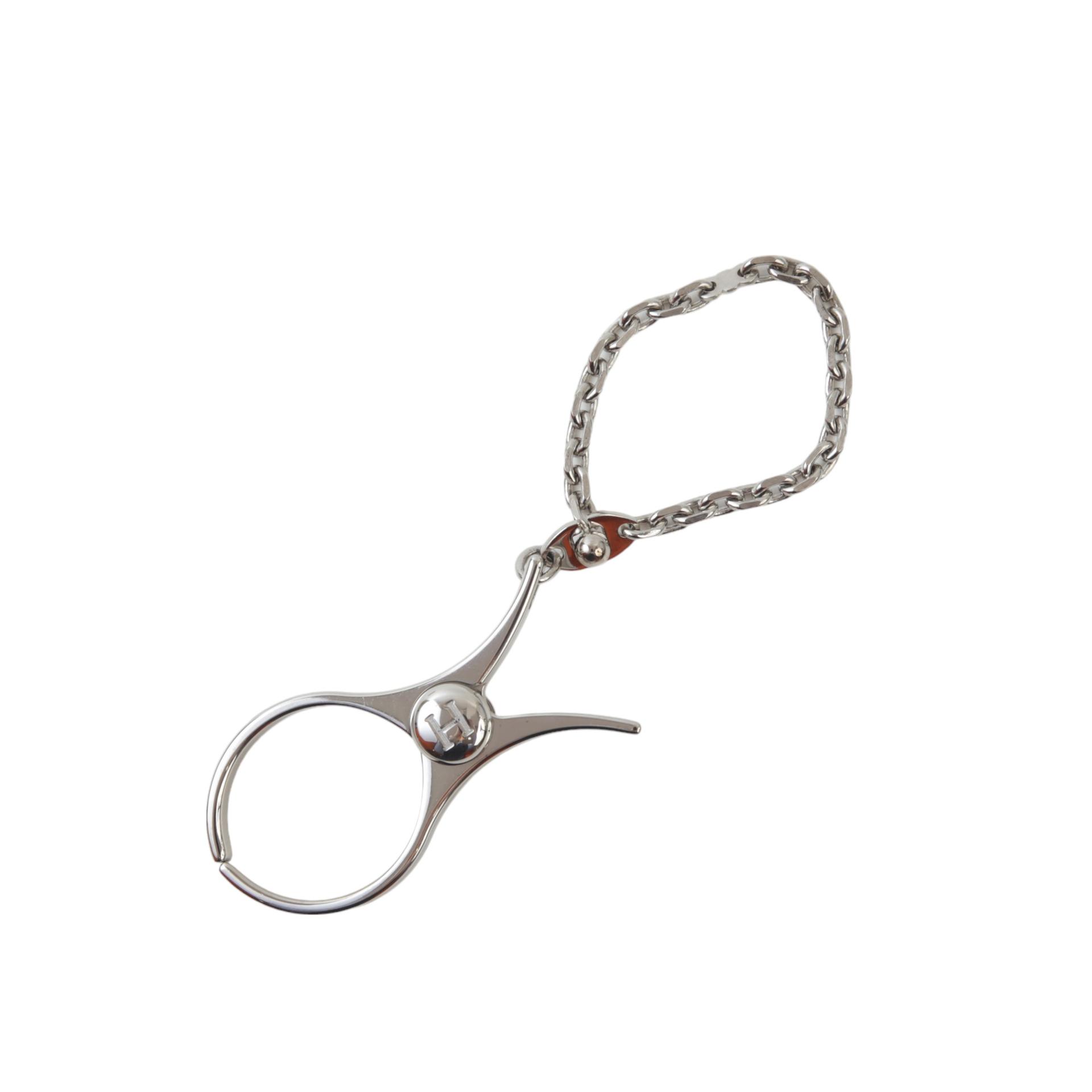 Excellent ( Rank SA ) HERMÈS Glove Holder Silver Palladium hardware - 1