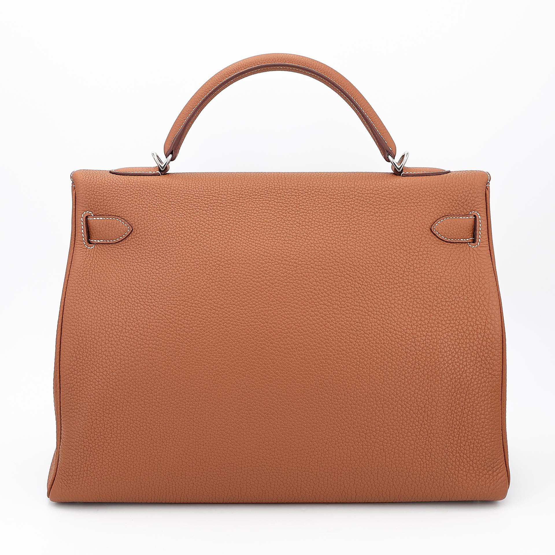 Excellent ( Rank SA ) HERMÈS Kelly 40 Gold (37) Togo Palladium hardware U (2022) - 2