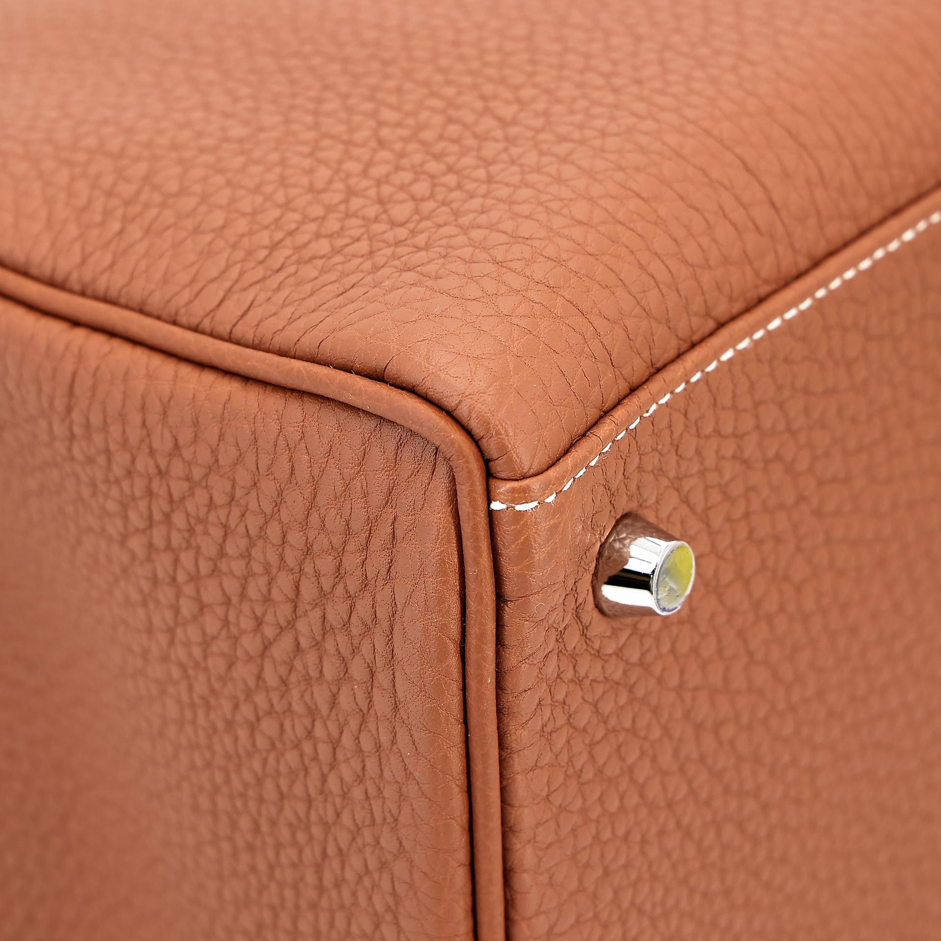 Excellent ( Rank SA ) HERMÈS Kelly 40 Gold (37) Togo Palladium hardware U (2022) - 9