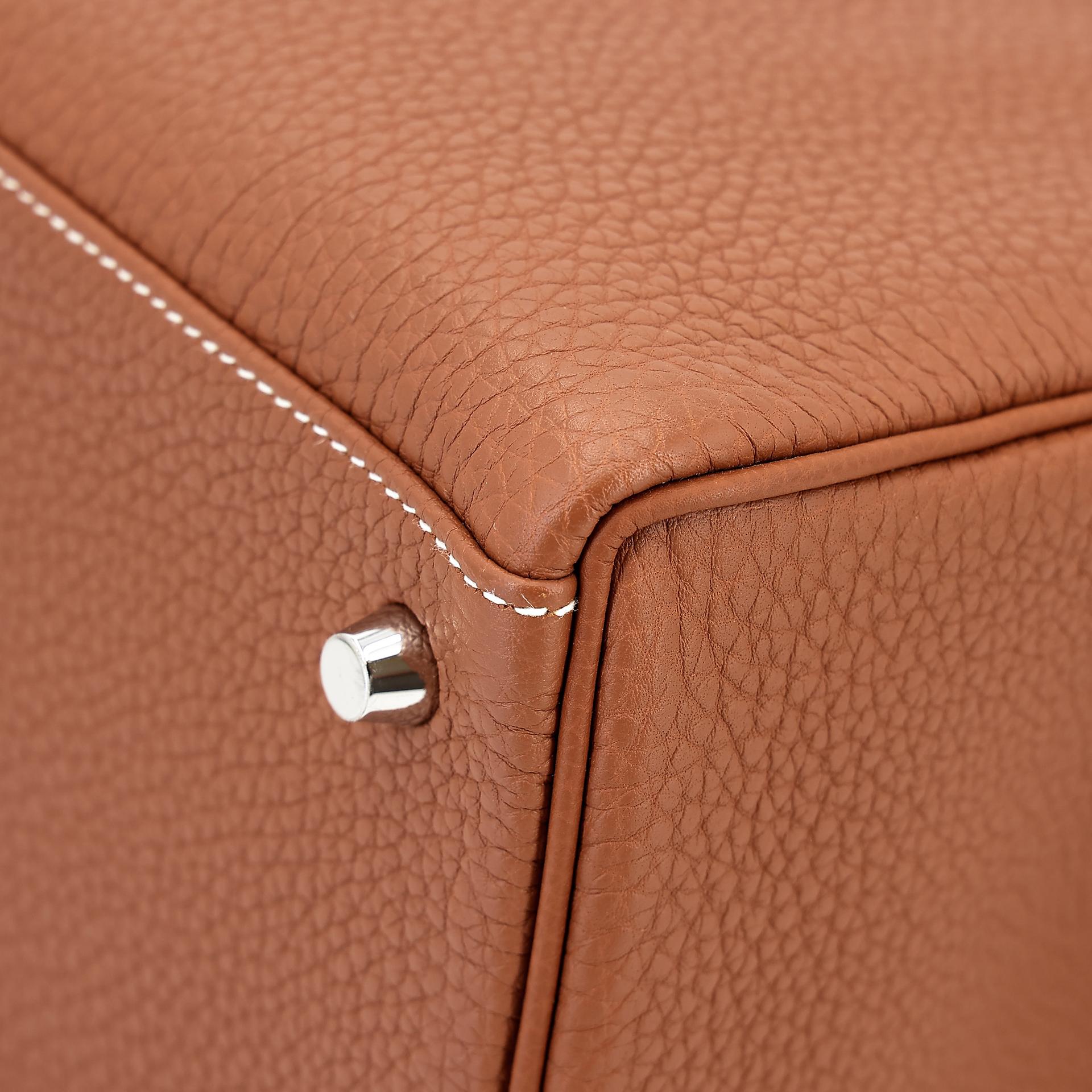 Excellent ( Rank SA ) HERMÈS Kelly 40 Gold (37) Togo Palladium hardware U (2022) - 10