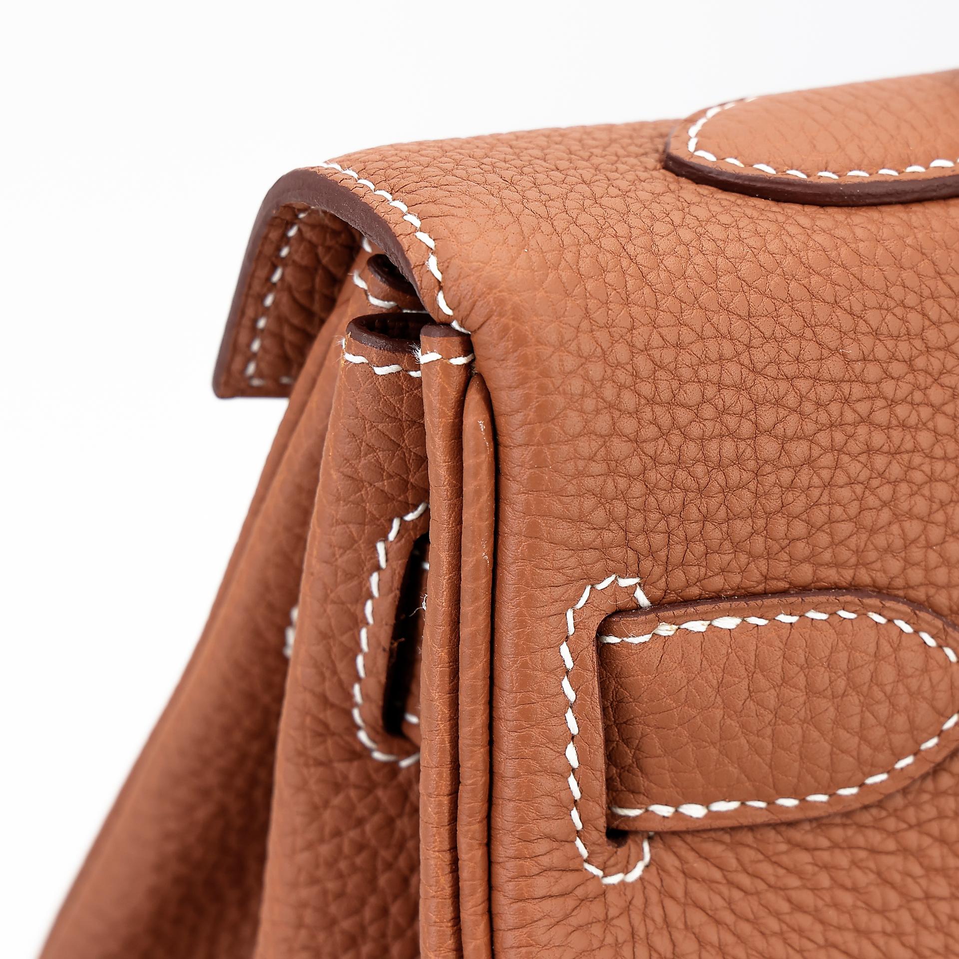 Excellent ( Rank SA ) HERMÈS Kelly 40 Gold (37) Togo Palladium hardware U (2022) - 12