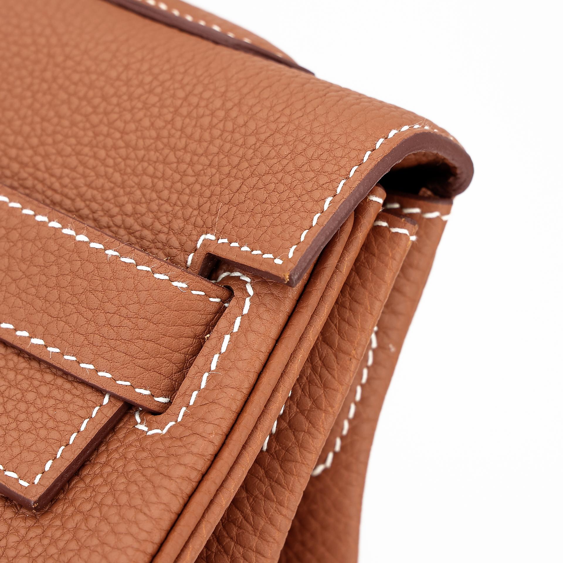 Excellent ( Rank SA ) HERMÈS Kelly 40 Gold (37) Togo Palladium hardware U (2022) - 13