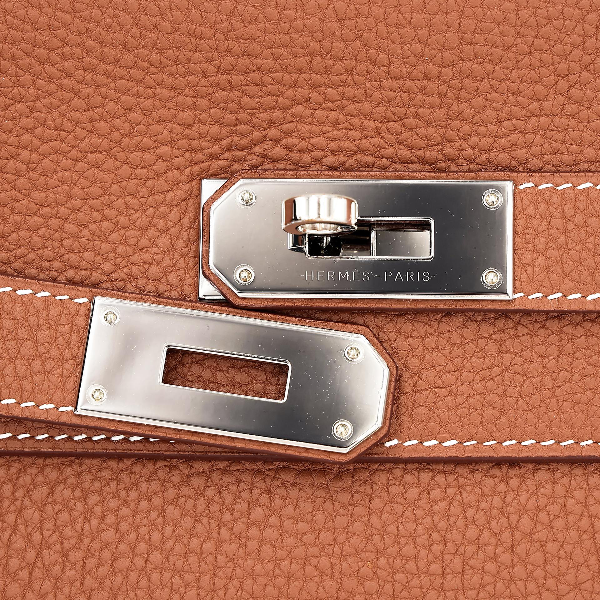 Excellent ( Rank SA ) HERMÈS Kelly 40 Gold (37) Togo Palladium hardware U (2022) - 14