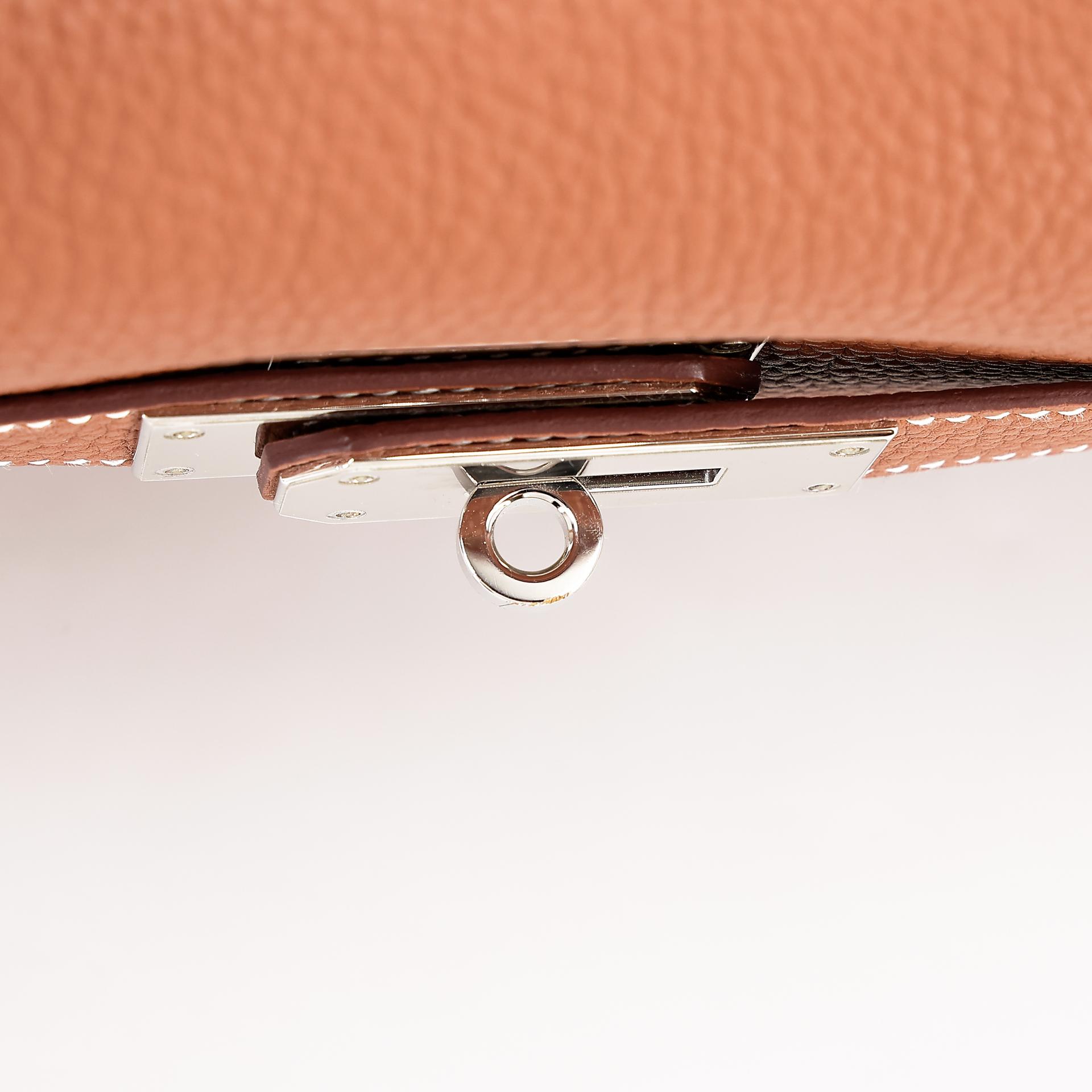 Excellent ( Rank SA ) HERMÈS Kelly 40 Gold (37) Togo Palladium hardware U (2022) - 16