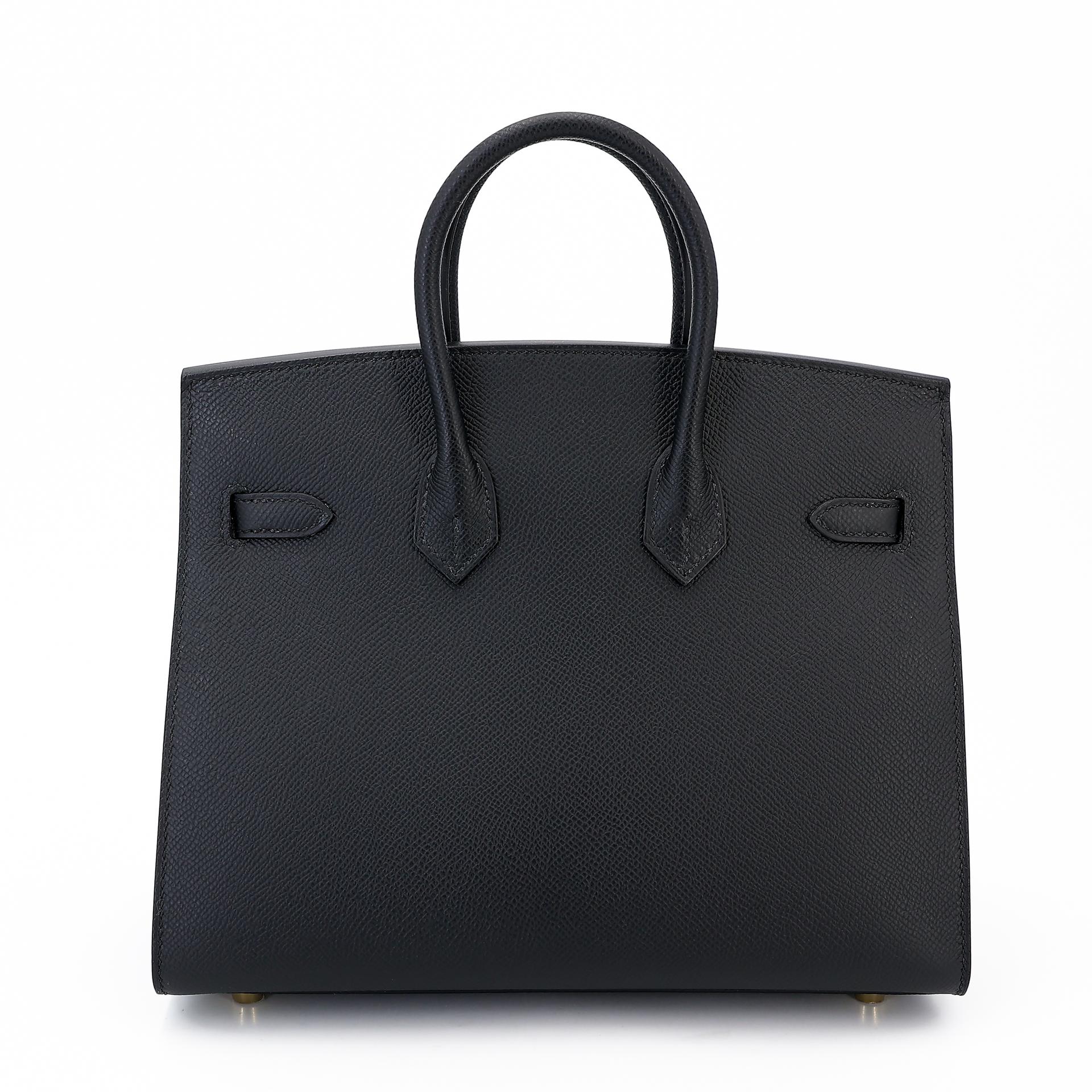 Brand New ( Rank N ) HERMÈS Birkin 25 Sellier Black (89) Epsom Gold hardware B (2023) - 2