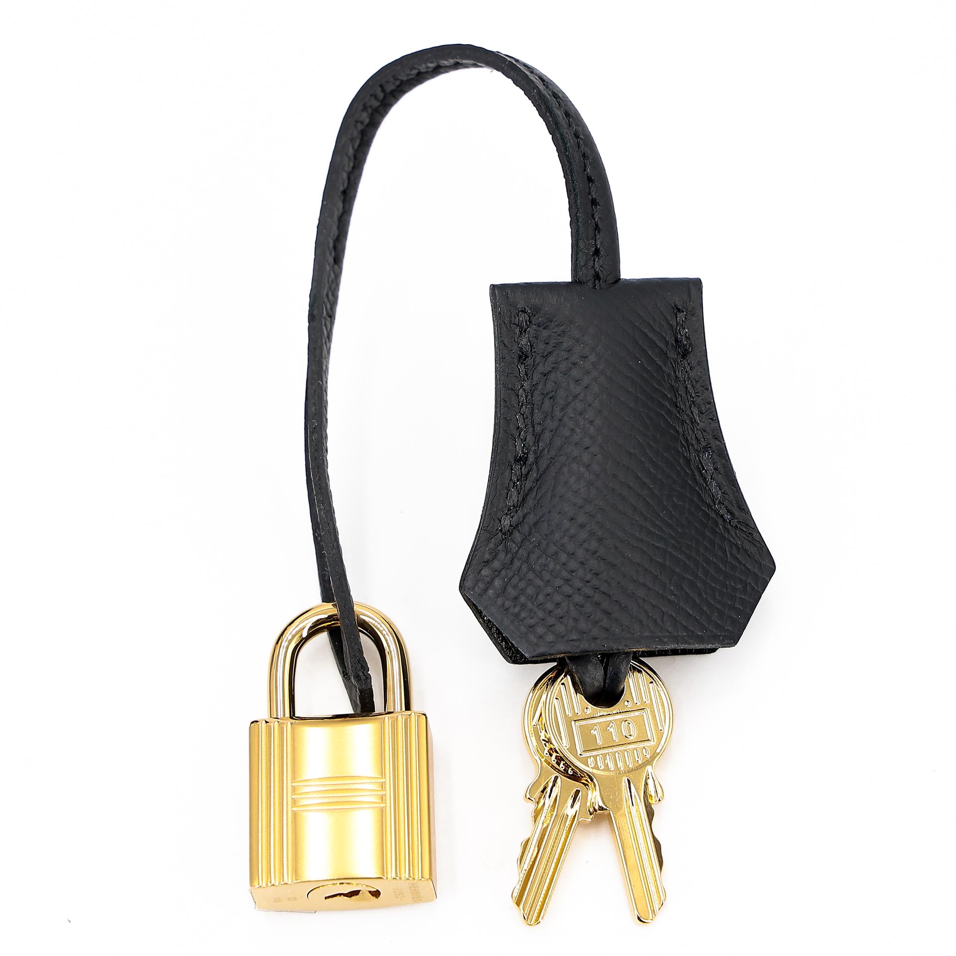 Brand New ( Rank N ) HERMÈS Birkin 25 Sellier Black (89) Epsom Gold hardware B (2023) - 14