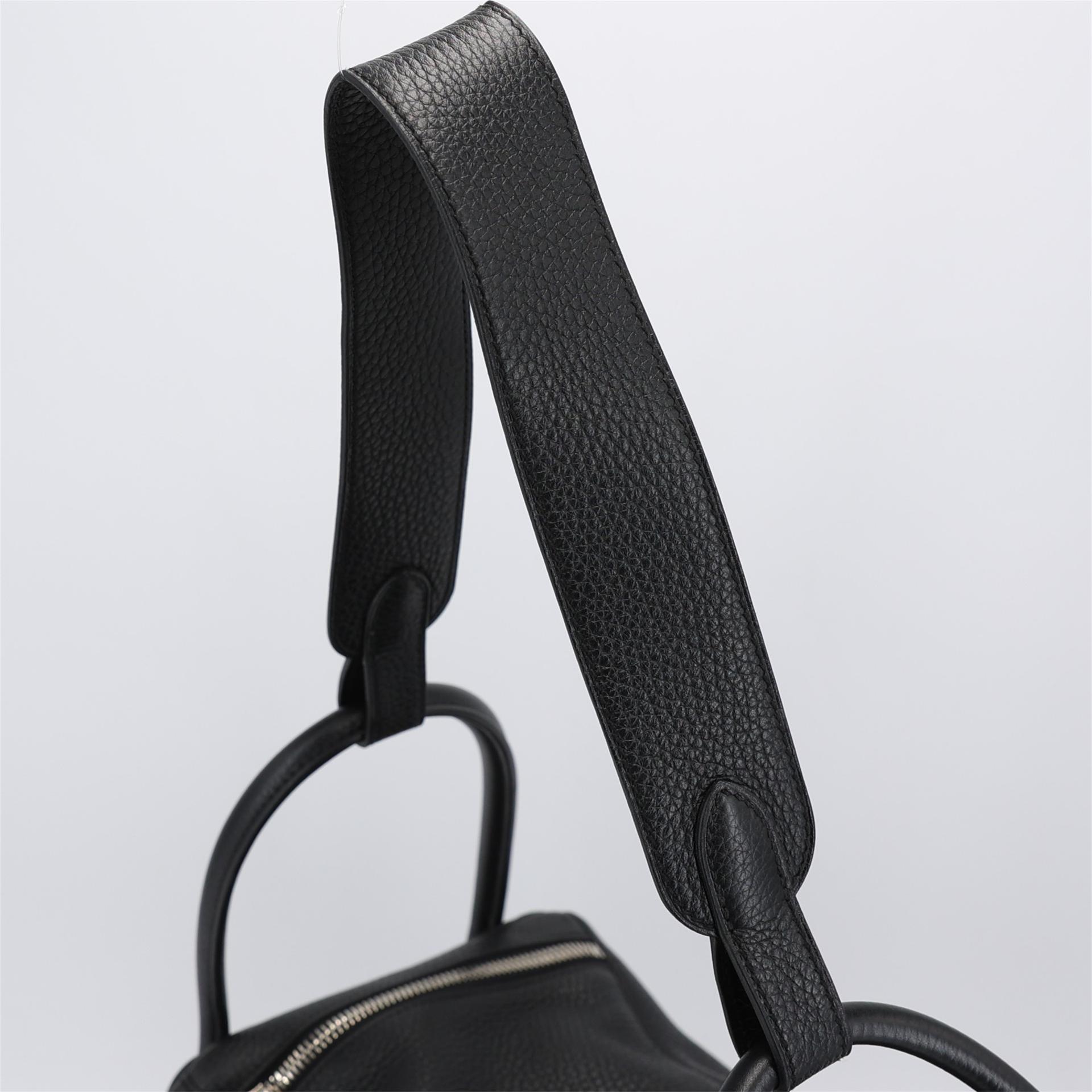 Excellent ( Rank SA ) HERMÈS Lindy 34 Black (89) Clemence Palladium hardware A (2017) - 3