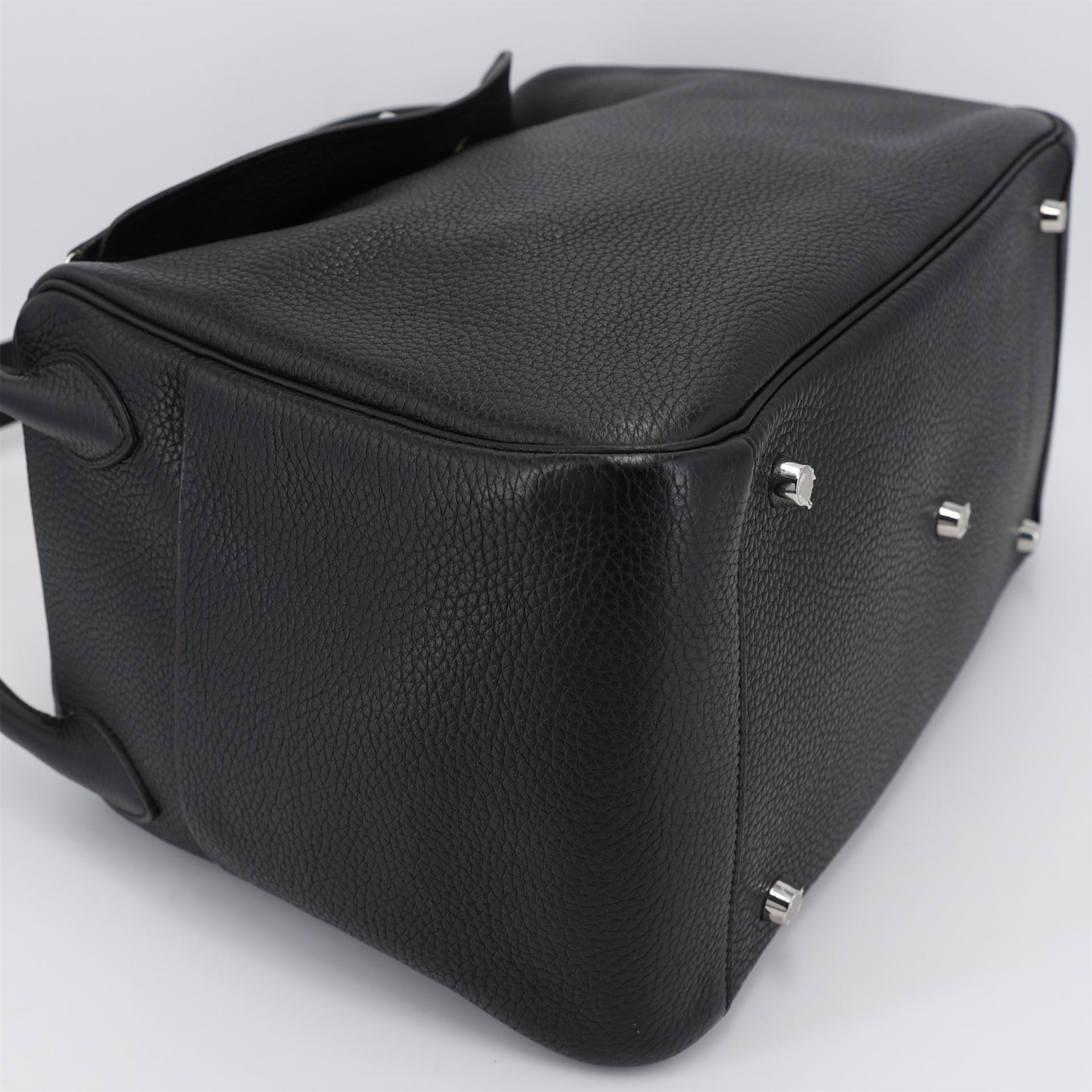 Excellent ( Rank SA ) HERMÈS Lindy 34 Black (89) Clemence Palladium hardware A (2017) - 4