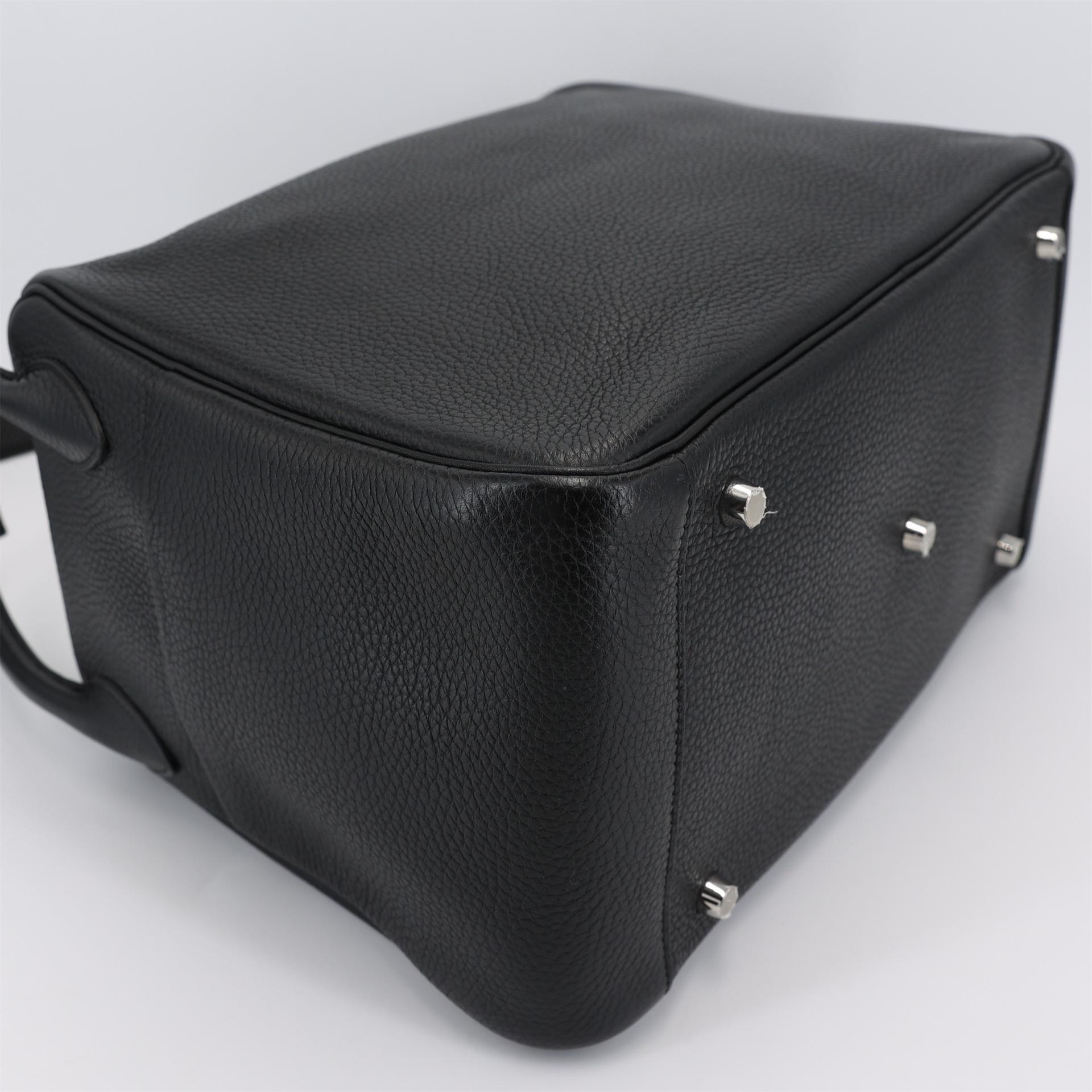 Excellent ( Rank SA ) HERMÈS Lindy 34 Black (89) Clemence Palladium hardware A (2017) - 6