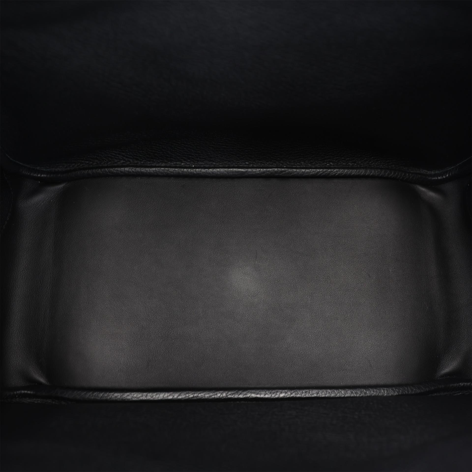 Excellent ( Rank SA ) HERMÈS Lindy 34 Black (89) Clemence Palladium hardware A (2017) - 12