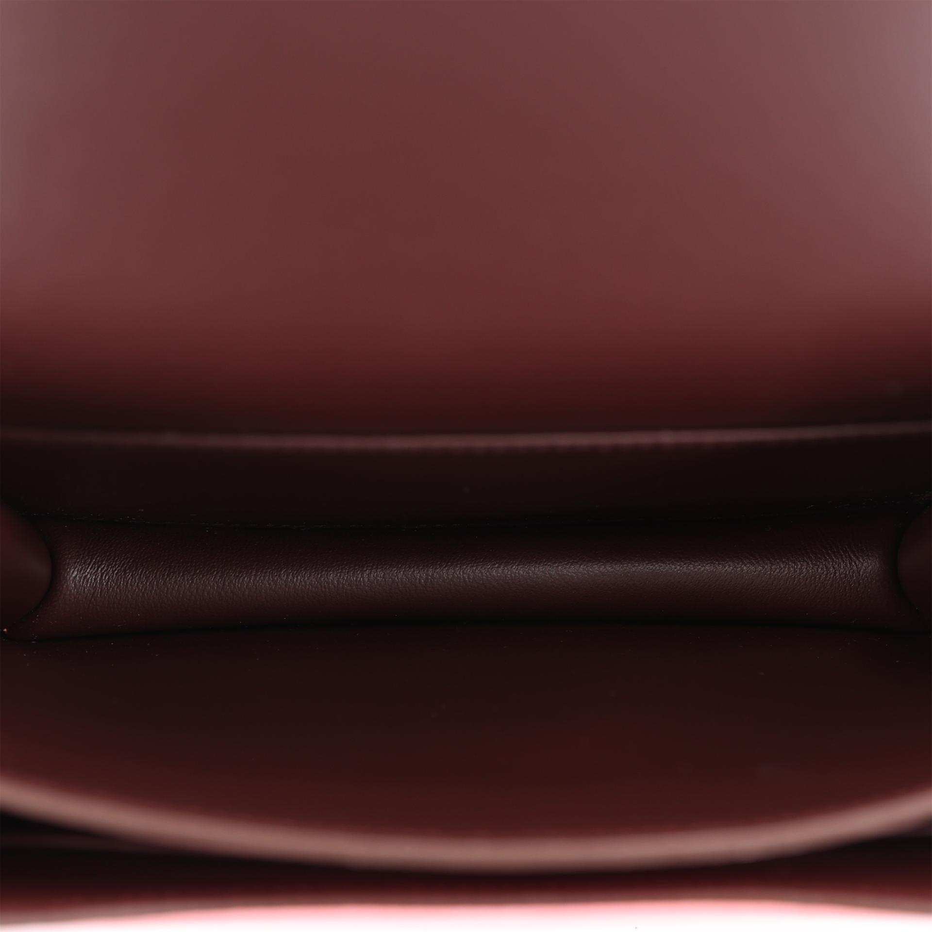 Unused ( Rank NS ) HERMÈS Constance Mini Verso  Rose Azalee (8W) Evercolor Palladium hardware U (2022) - 14