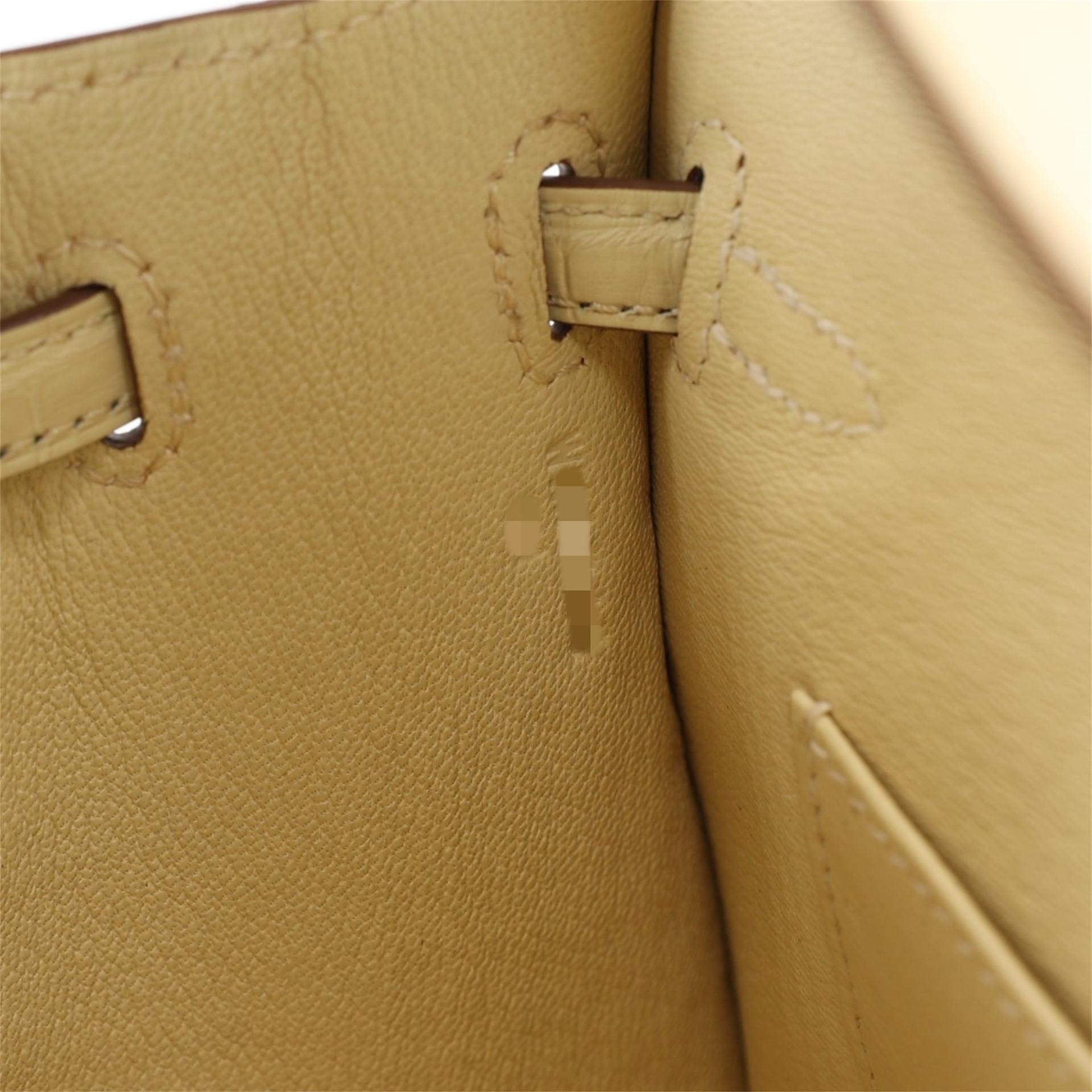 Brand New ( Rank N ) HERMÈS Birkin 20 Vanille (Y1) Alligator Gold hardware W (2024) - 13