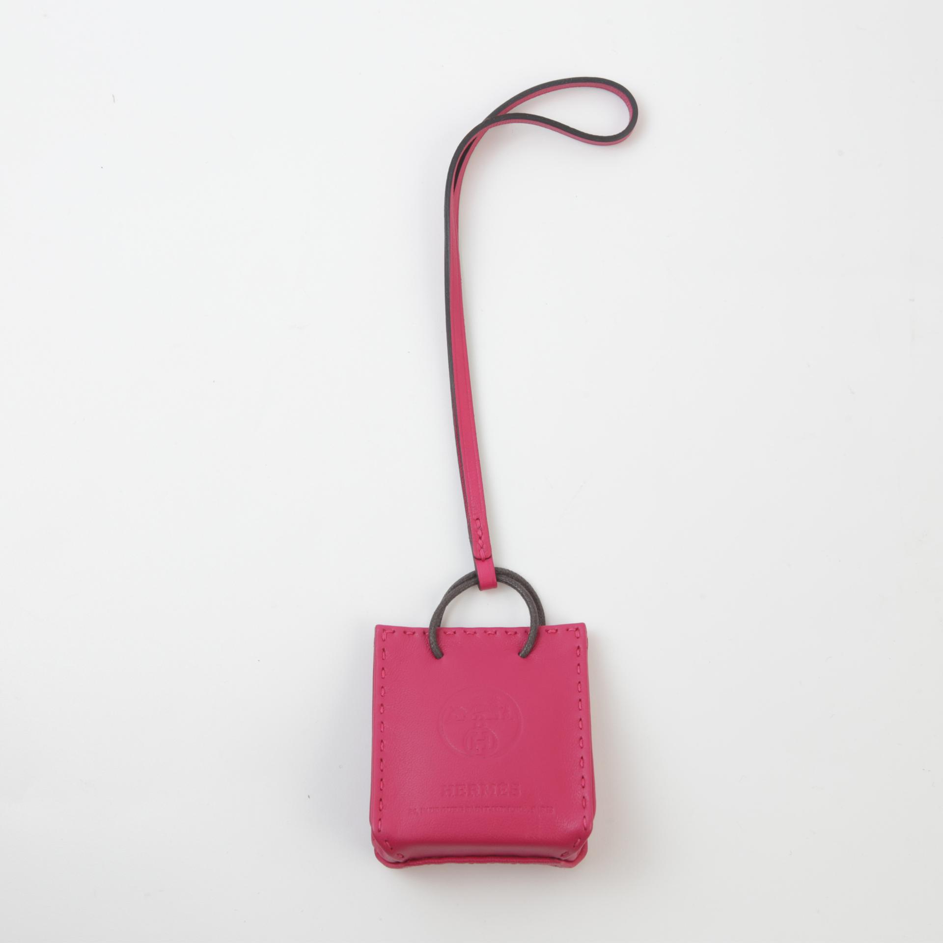 Very Good ( Rank A) HERMÈS Sac Orange Bag charm Rose Mexico (0D) Agneau - 2