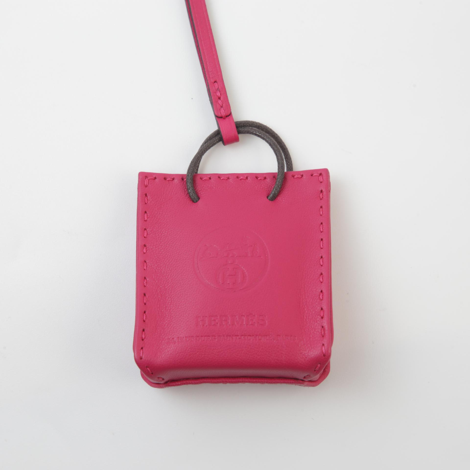 Very Good ( Rank A) HERMÈS Sac Orange Bag charm Rose Mexico (0D) Agneau - 3