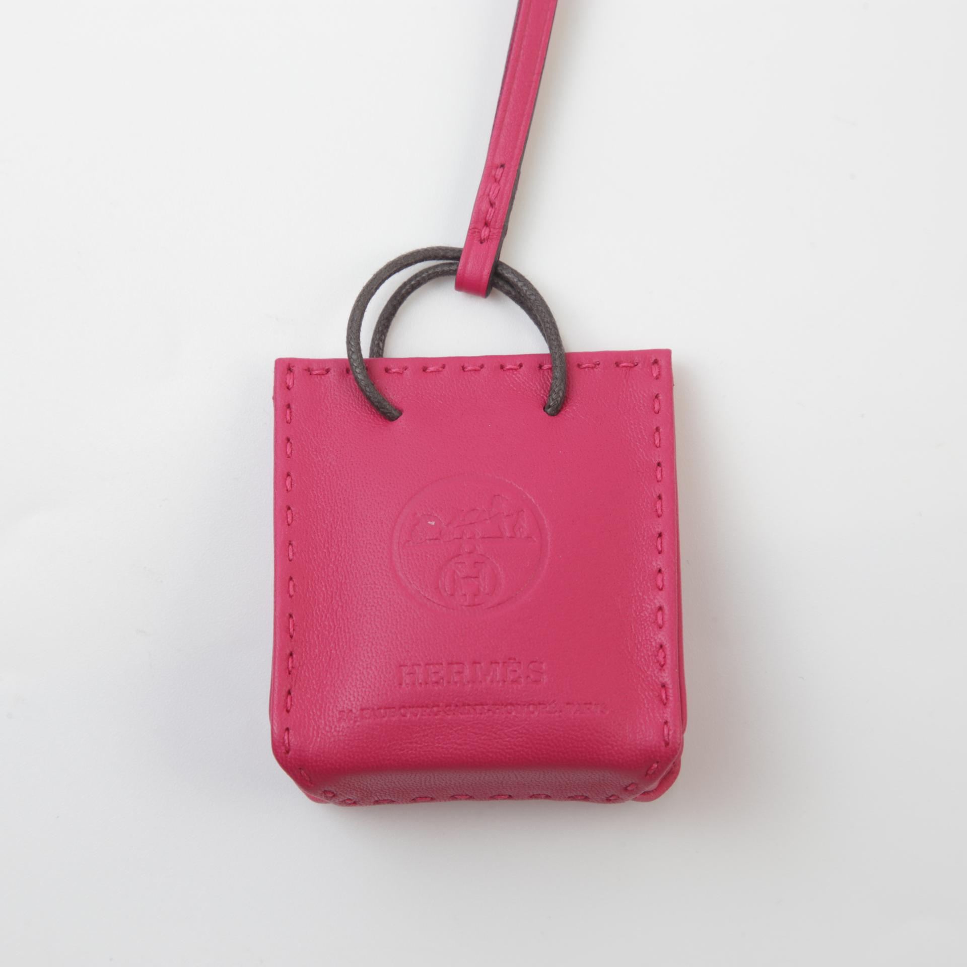 Very Good ( Rank A) HERMÈS Sac Orange Bag charm Rose Mexico (0D) Agneau - 4