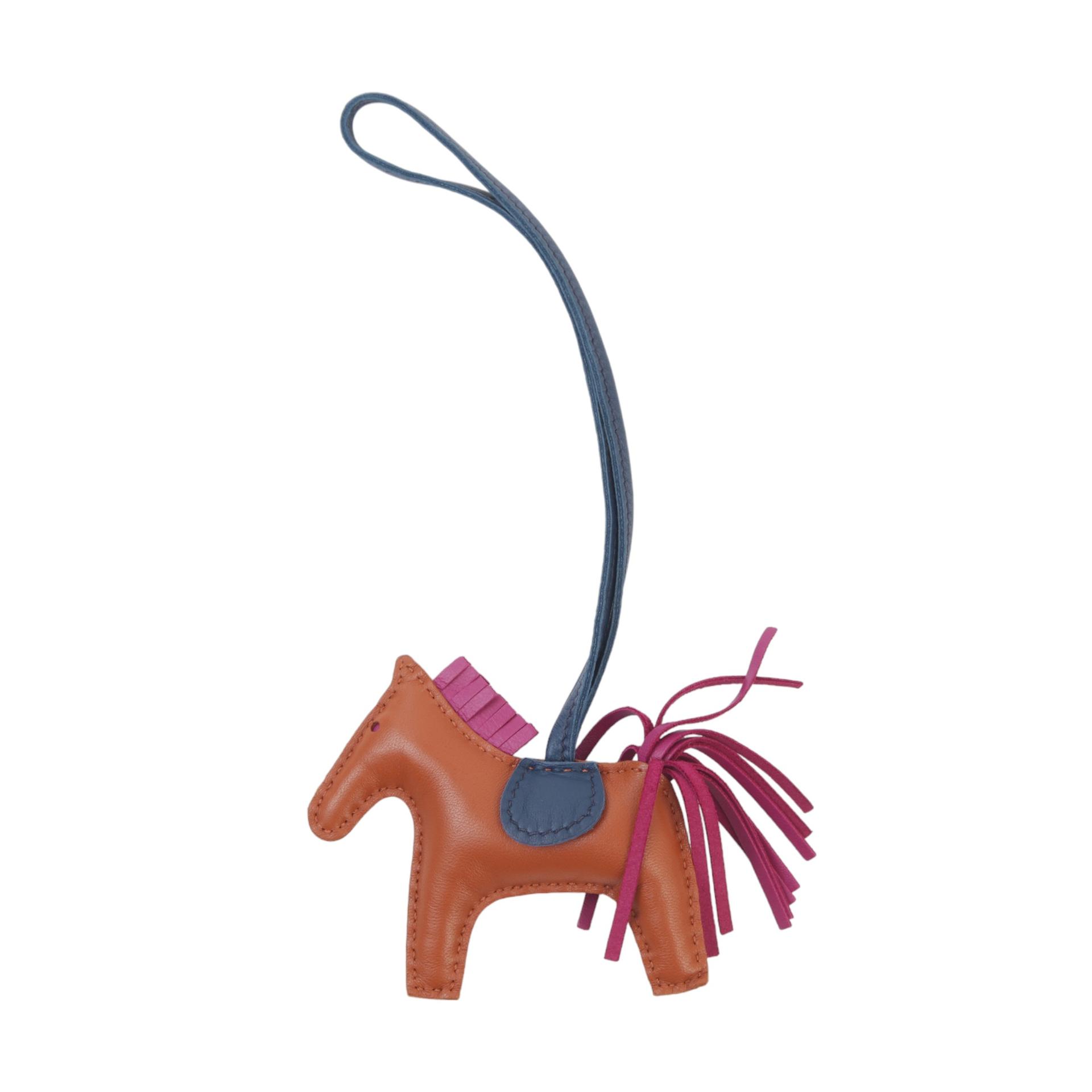 Very Good ( Rank A) HERMÈS Rodeo PM Pain d’Epice (9Y) Bleu de Malte (7L) Rose Purple (L3) Agneau D (2019) - 1