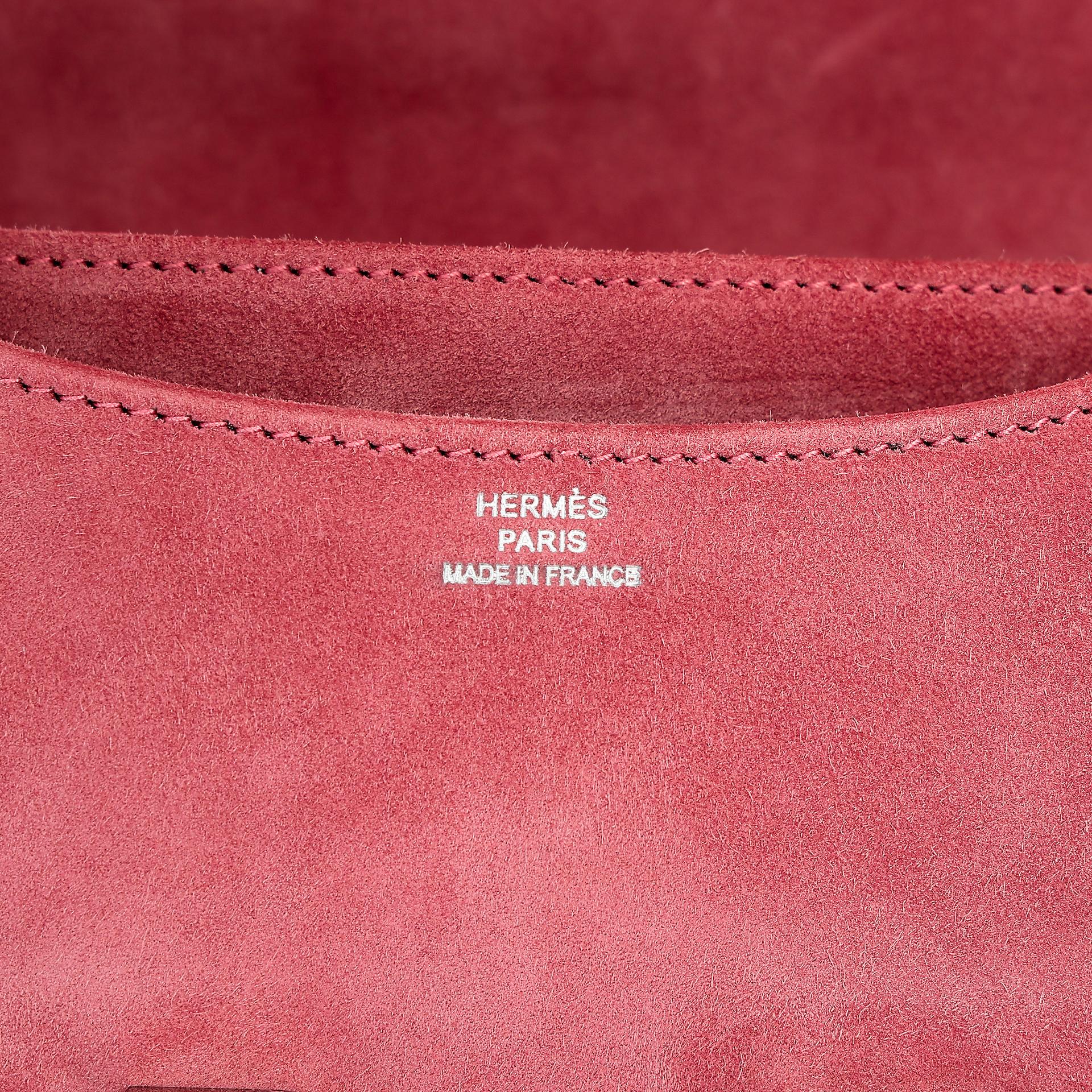 Very Good ( Rank A) HERMÈS Constance Mini Rose Indien (5N) Doblis Suede Palladium hardware X (2016) - 15