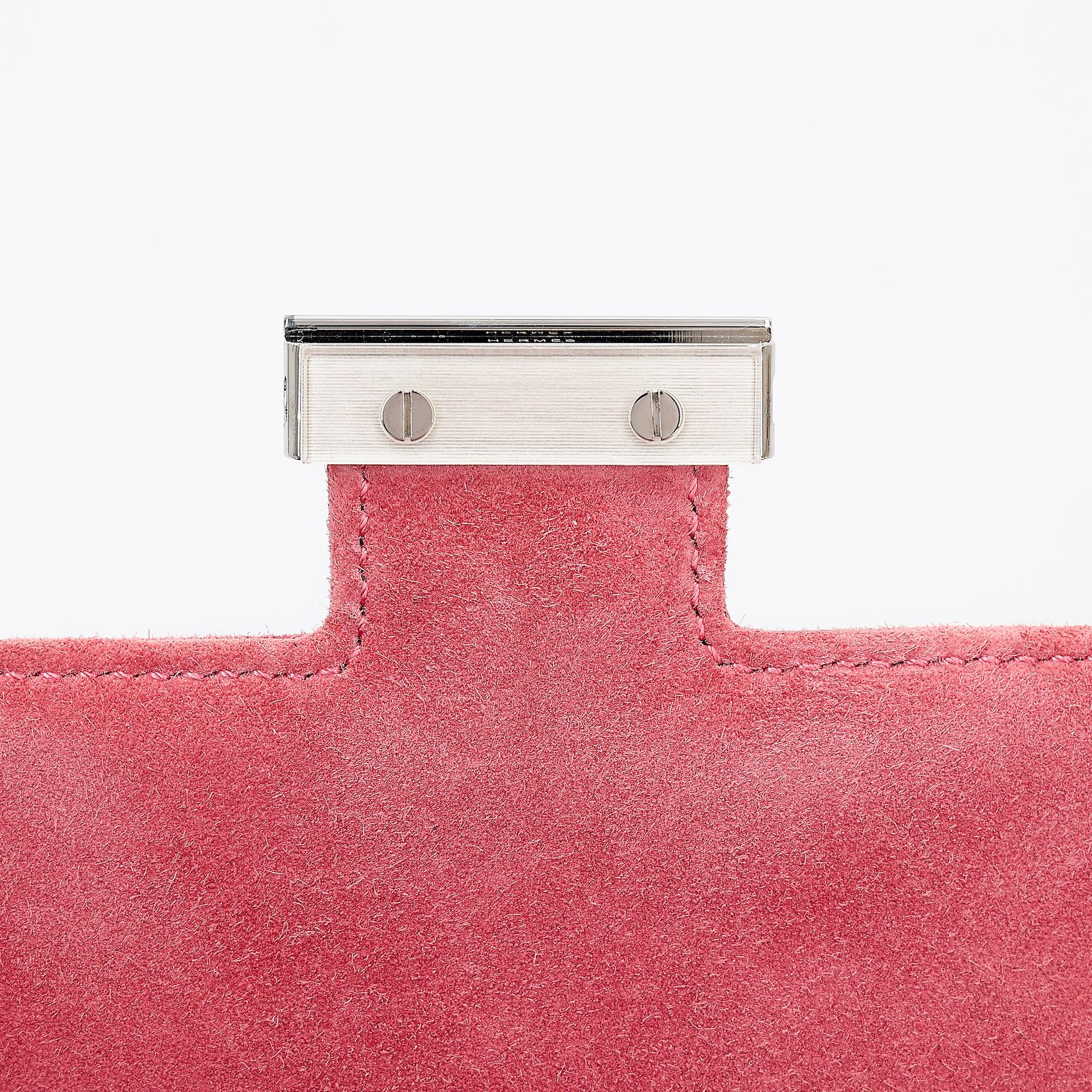 Very Good ( Rank A) HERMÈS Constance Mini Rose Indien (5N) Doblis Suede Palladium hardware X (2016) - 17