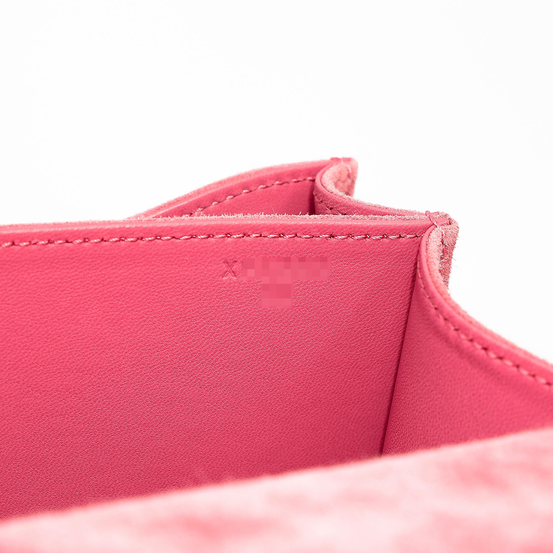 Very Good ( Rank A) HERMÈS Constance Mini Rose Indien (5N) Doblis Suede Palladium hardware X (2016) - 29