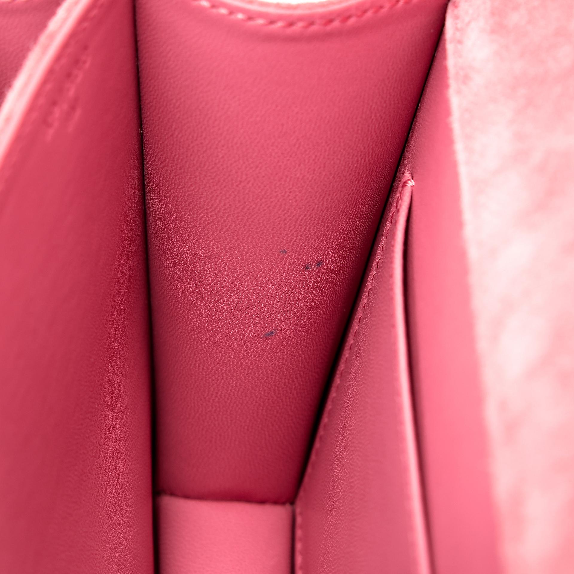 Very Good ( Rank A) HERMÈS Constance Mini Rose Indien (5N) Doblis Suede Palladium hardware X (2016) - 19