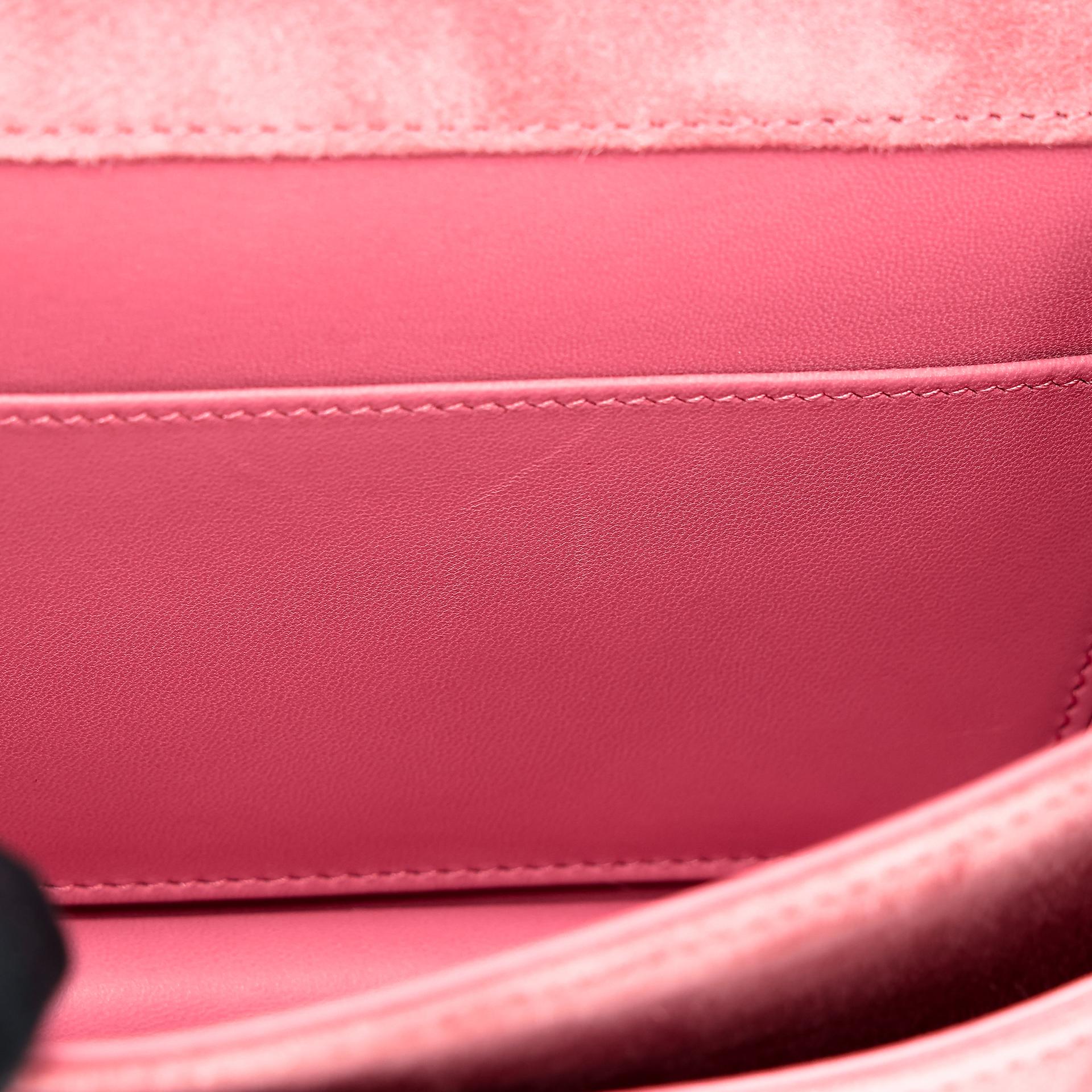 Very Good ( Rank A) HERMÈS Constance Mini Rose Indien (5N) Doblis Suede Palladium hardware X (2016) - 20