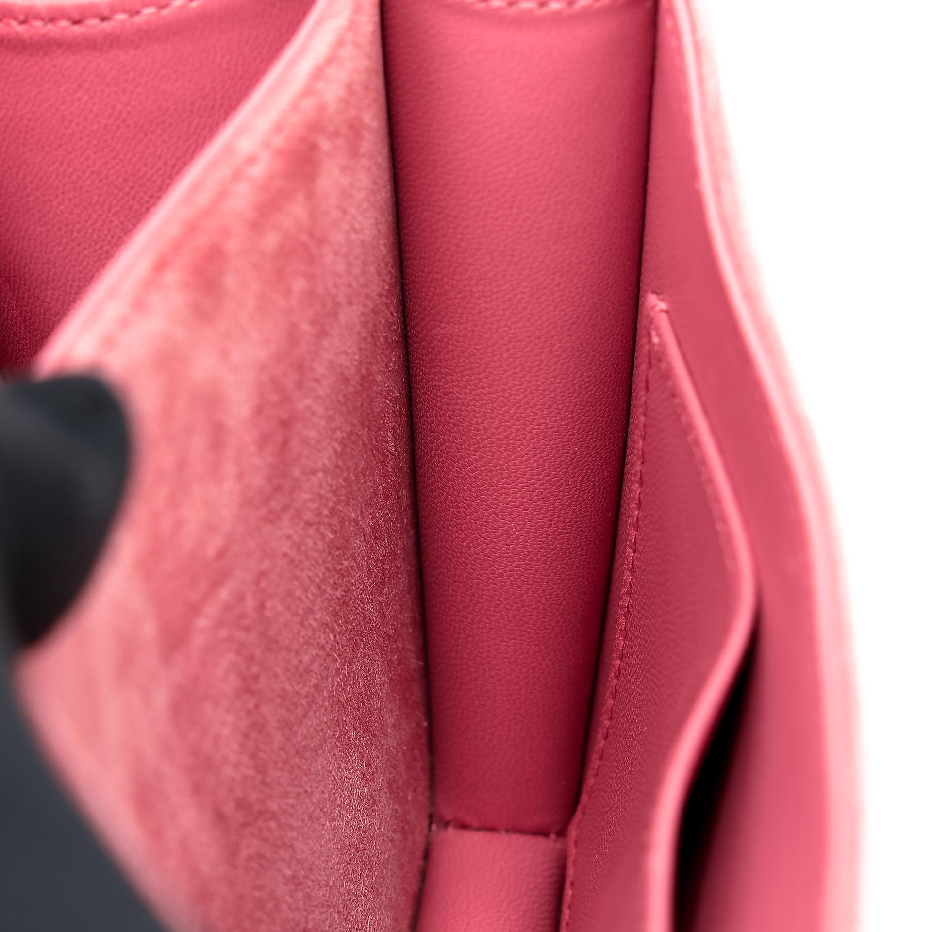 Very Good ( Rank A) HERMÈS Constance Mini Rose Indien (5N) Doblis Suede Palladium hardware X (2016) - 23