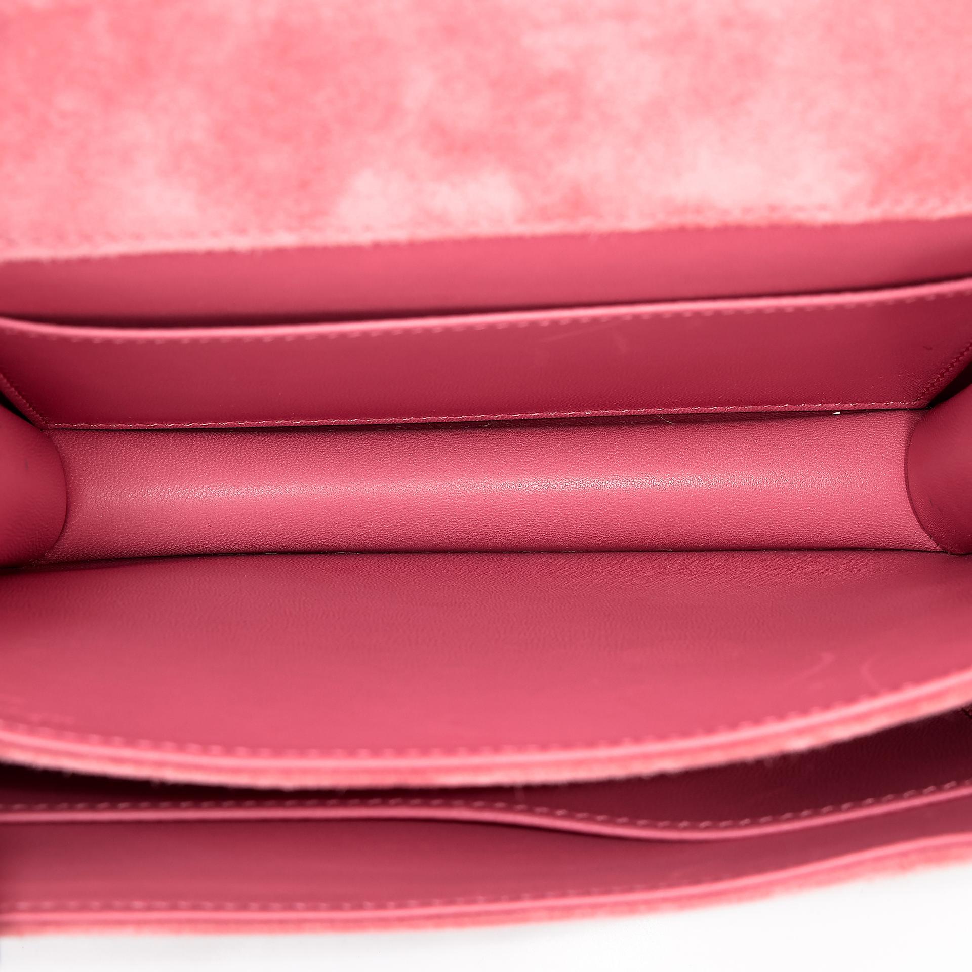 Very Good ( Rank A) HERMÈS Constance Mini Rose Indien (5N) Doblis Suede Palladium hardware X (2016) - 25
