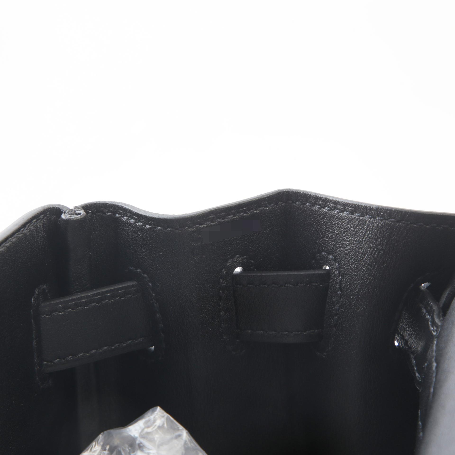 Unused ( Rank NS ) HERMÈS Limited Edition Kelly 28 Toile de camp Black (89) Canvas Swift Palladium hardware C (2018) - 15