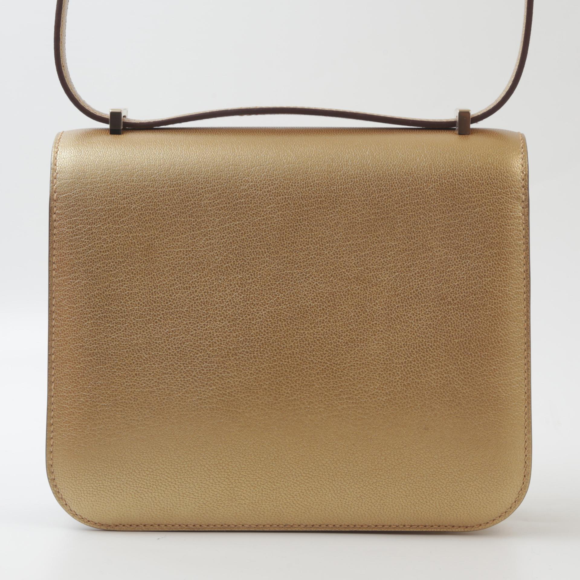 Brand New ( Rank N ) HERMÈS Limited Edition Constance Mini Dore (Y9) Chevre Permabrass hardware B (2023) - 2