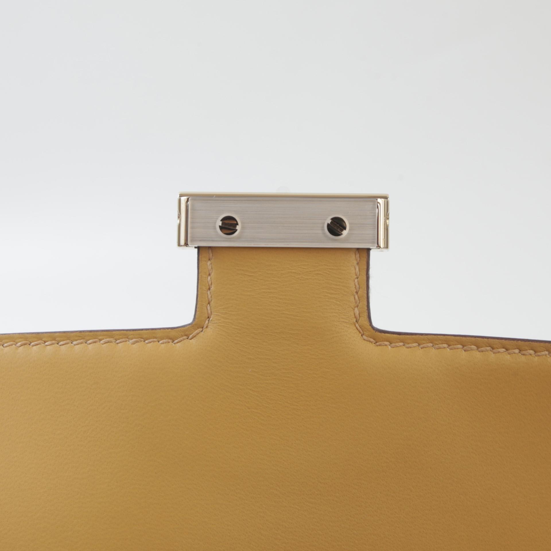 Brand New ( Rank N ) HERMÈS Limited Edition Constance Mini Dore (Y9) Chevre Permabrass hardware B (2023) - 9