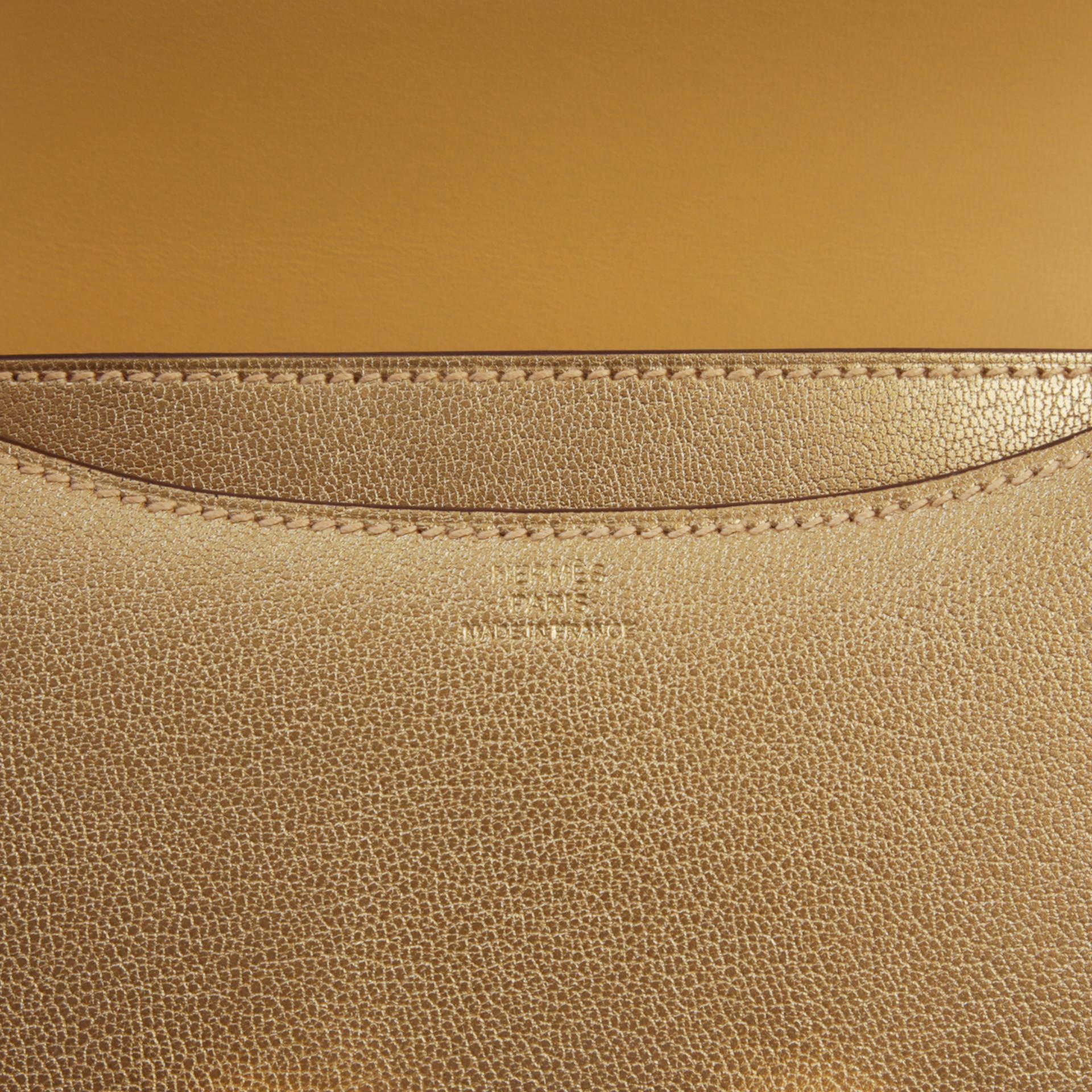 Brand New ( Rank N ) HERMÈS Limited Edition Constance Mini Dore (Y9) Chevre Permabrass hardware B (2023) - 10