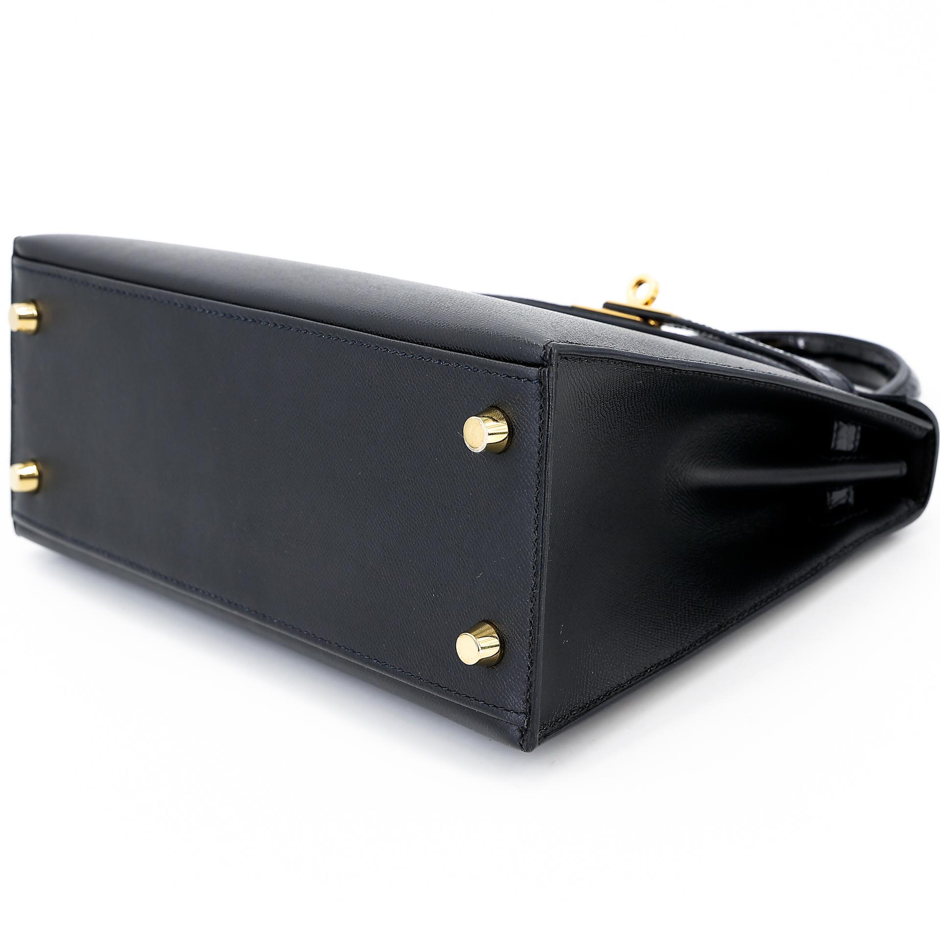 Excellent ( Rank SA ) HERMÈS Kelly 25 Touch Sellier Black (89) Madame Niloticus Crocodile Gold hardware Z (2021) - 4