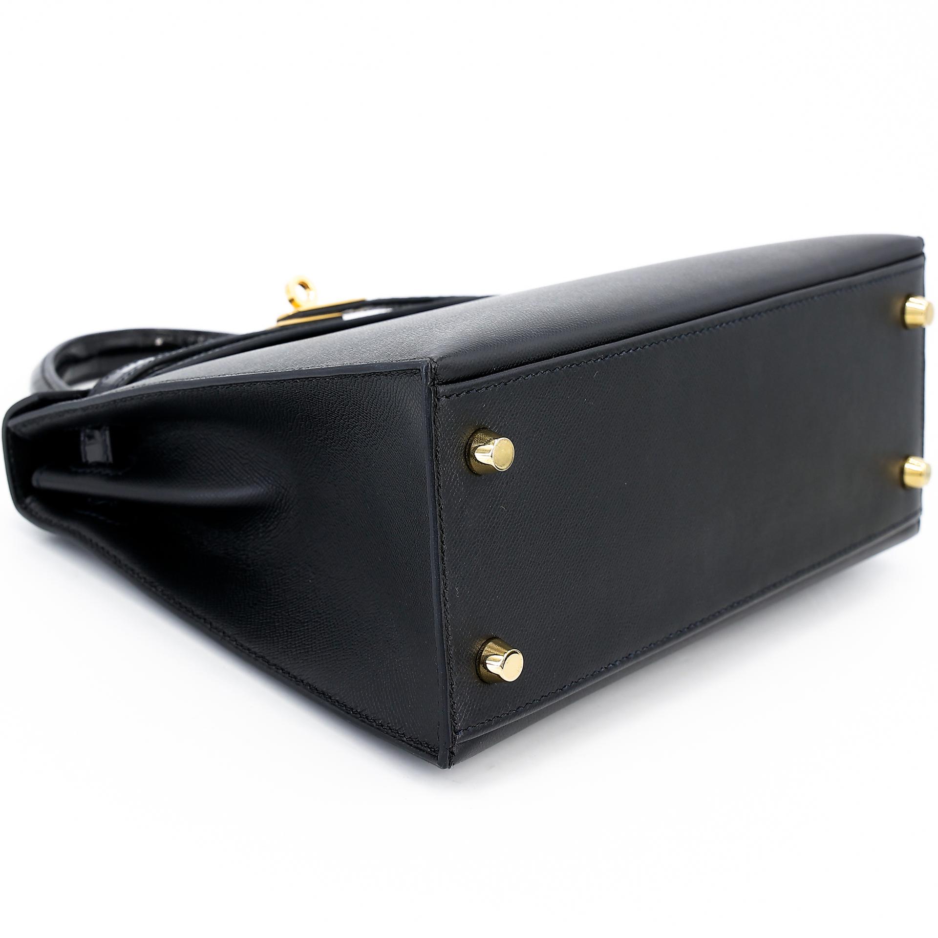 Excellent ( Rank SA ) HERMÈS Kelly 25 Touch Sellier Black (89) Madame Niloticus Crocodile Gold hardware Z (2021) - 5