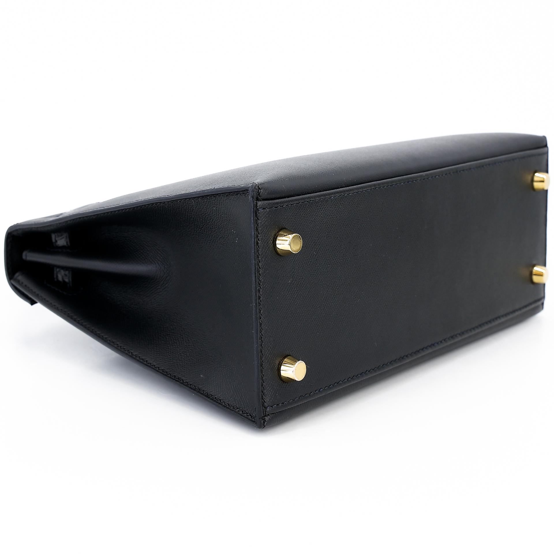 Excellent ( Rank SA ) HERMÈS Kelly 25 Touch Sellier Black (89) Madame Niloticus Crocodile Gold hardware Z (2021) - 7