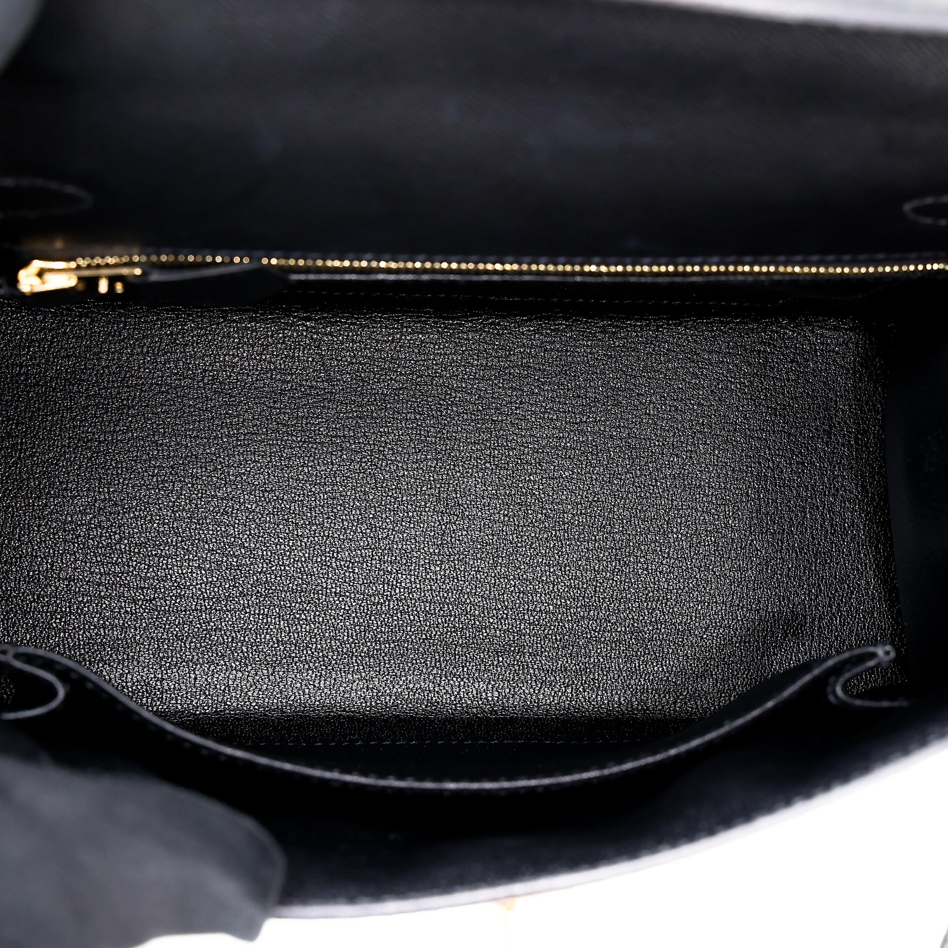 Excellent ( Rank SA ) HERMÈS Kelly 25 Touch Sellier Black (89) Madame Niloticus Crocodile Gold hardware Z (2021) - 18