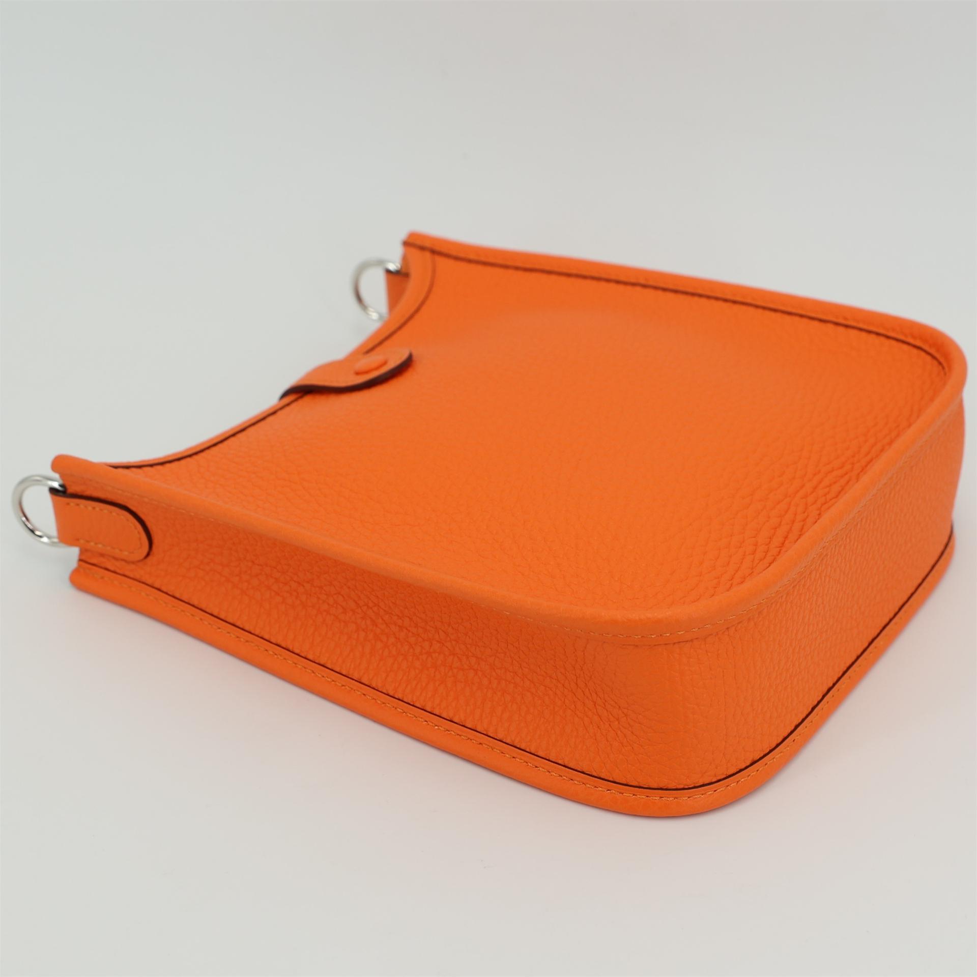 Brand New ( Rank N ) HERMÈS Mini Evelyne 16 Amazone 98cm Feu (9J) Clemence Palladium hardware B (2023) - 5