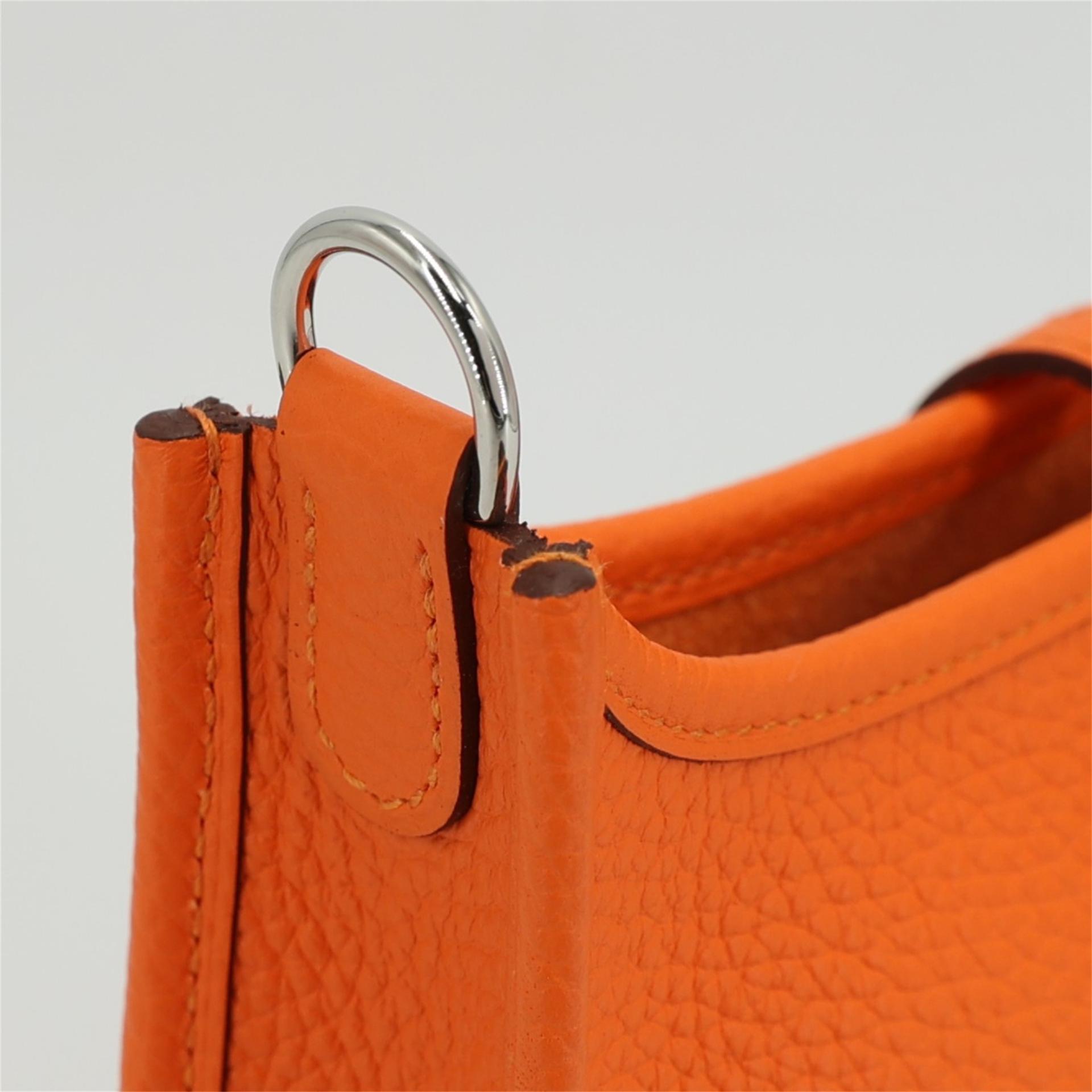 Brand New ( Rank N ) HERMÈS Mini Evelyne 16 Amazone 98cm Feu (9J) Clemence Palladium hardware B (2023) - 7