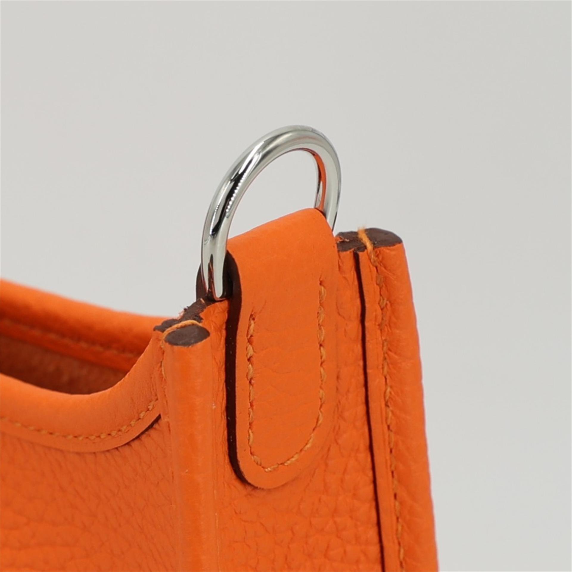 Brand New ( Rank N ) HERMÈS Mini Evelyne 16 Amazone 98cm Feu (9J) Clemence Palladium hardware B (2023) - 8