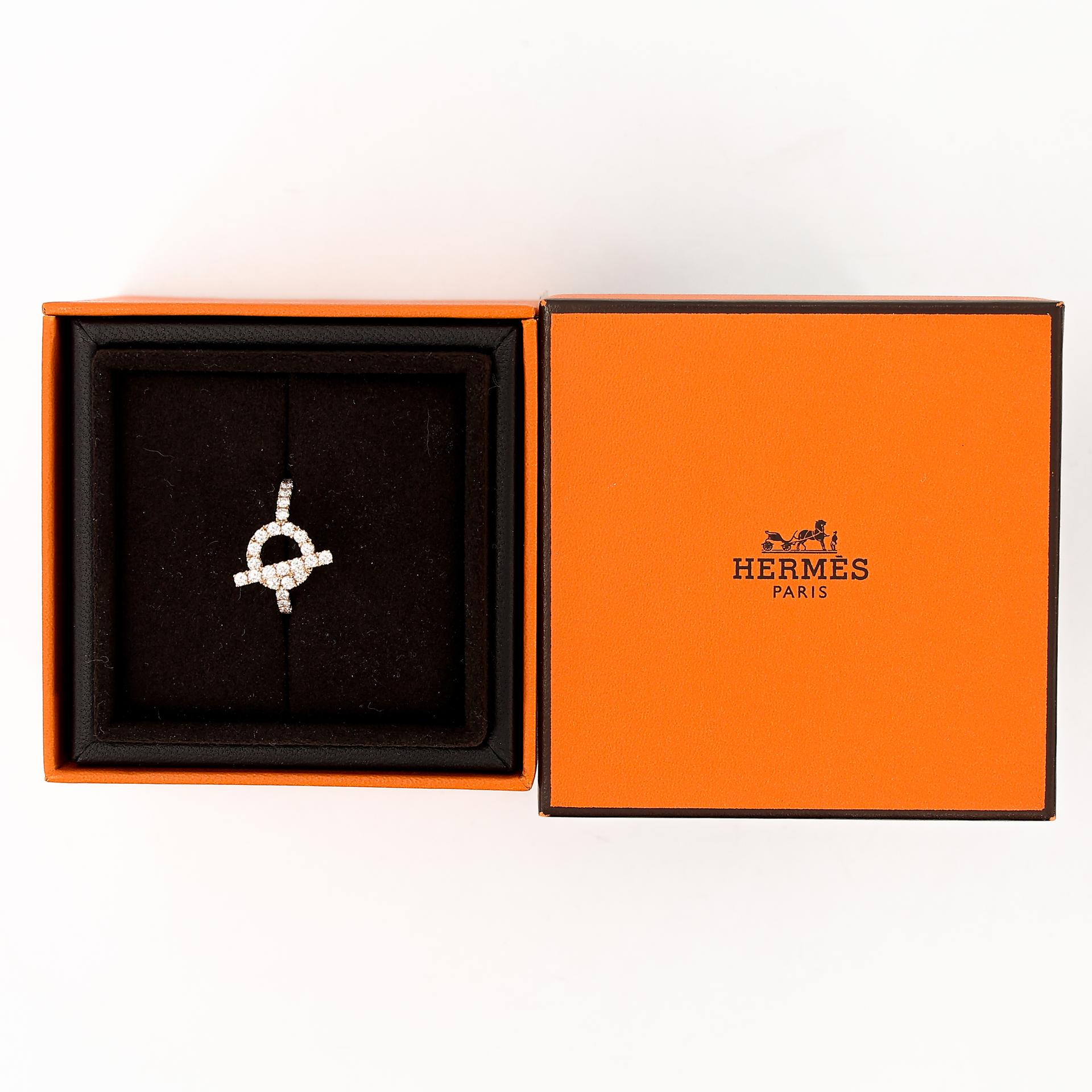 Brand New ( Rank N ) HERMÈS Ring Finesse Rose Gold Rose Gold Diamond Rose Gold hardware - 6